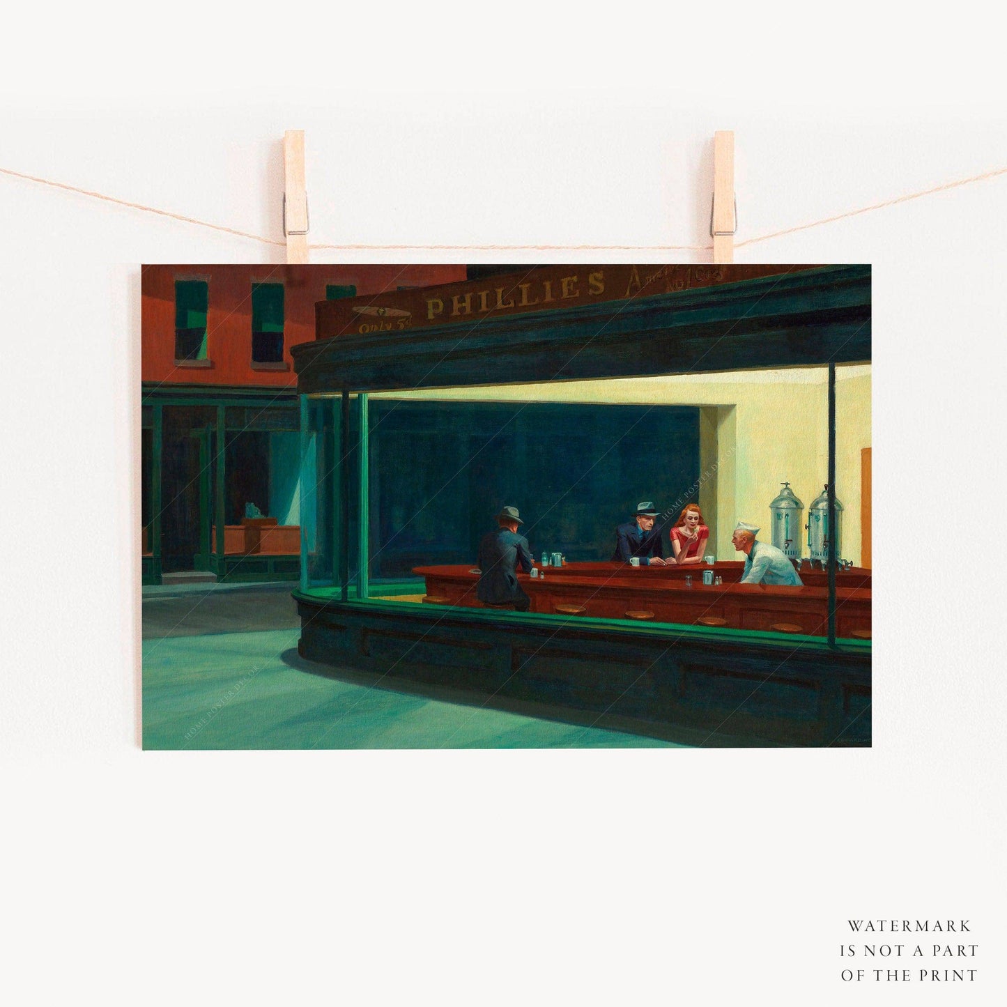 Edward Hopper, Nighthawks Art Poster