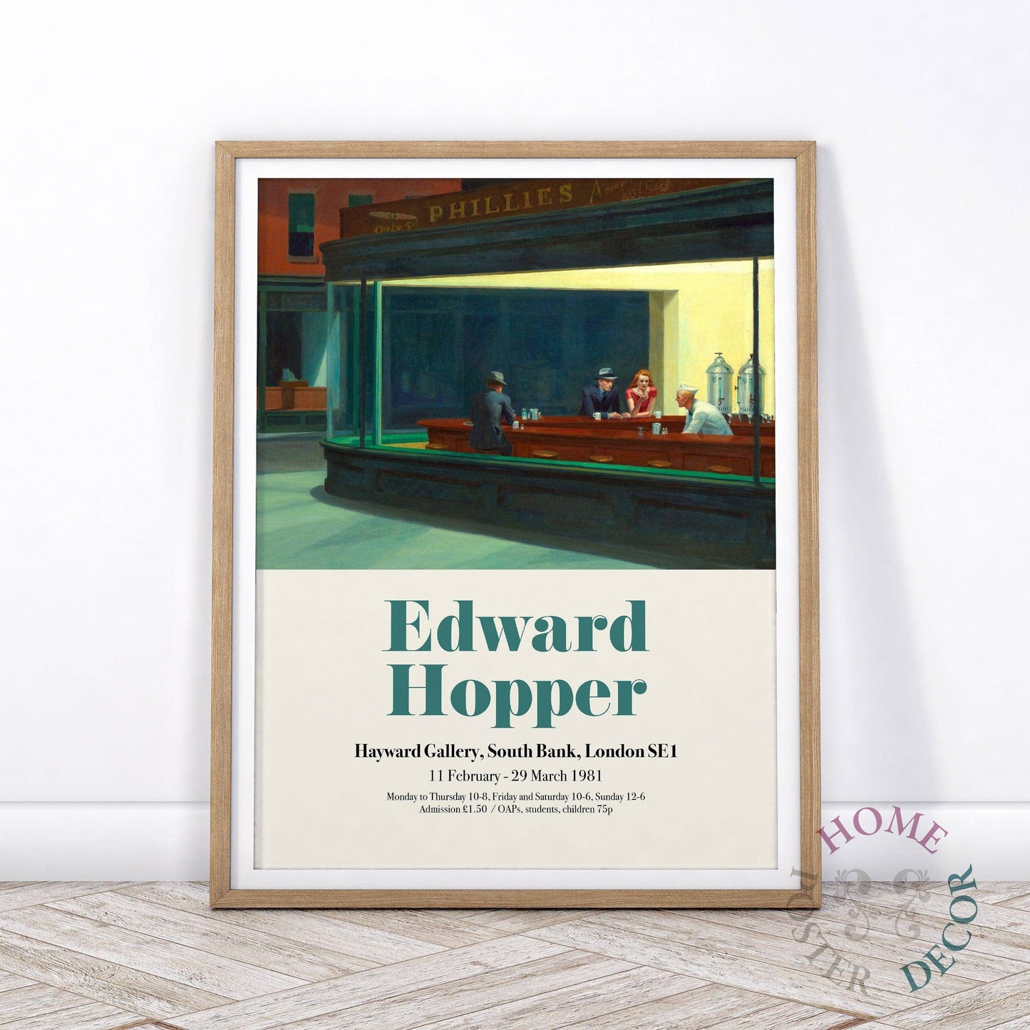 Edward Hopper, Nighthawks Art Print, Hopper Exhibition Poster