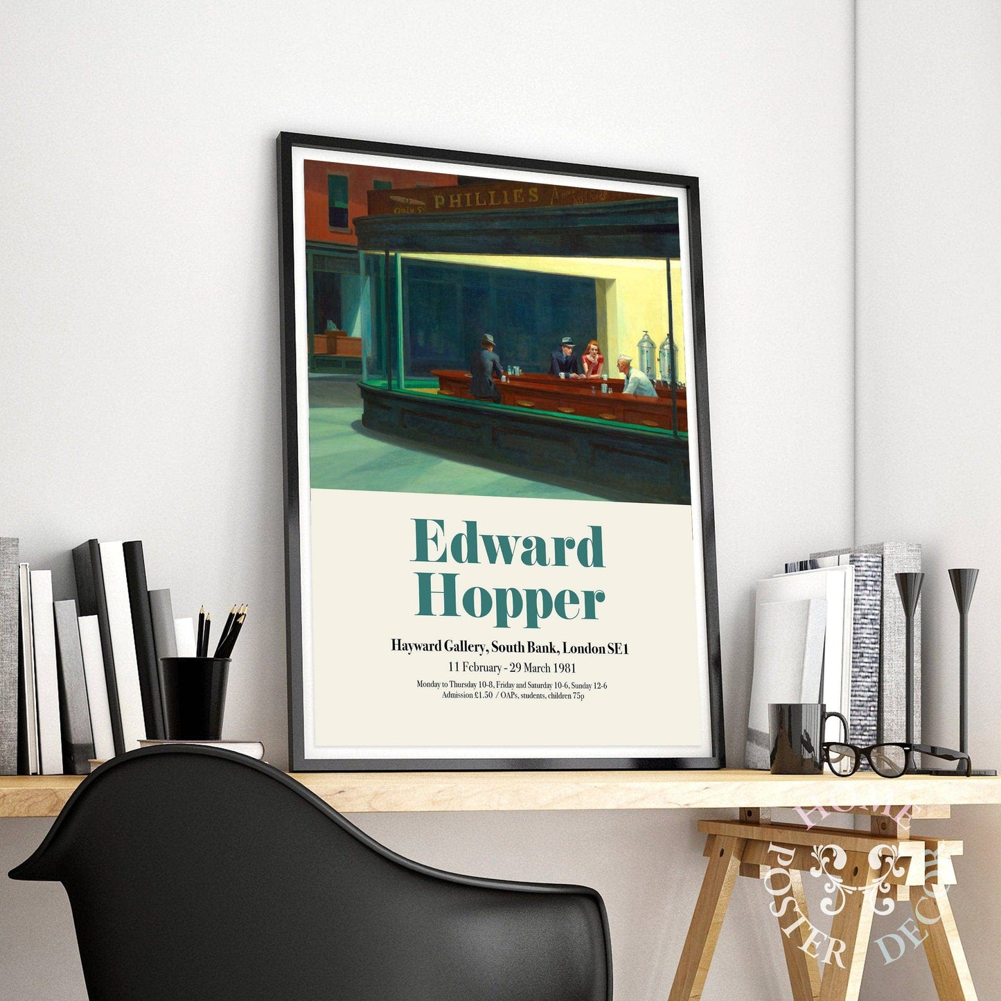 Edward Hopper, Nighthawks Art Print, Hopper Exhibition Poster