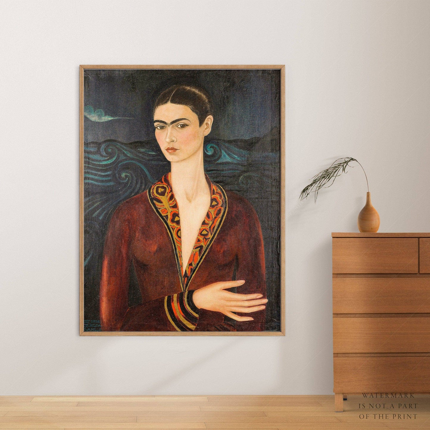 Frida Kahlo Poster, Velvet Dress Self-Portrait