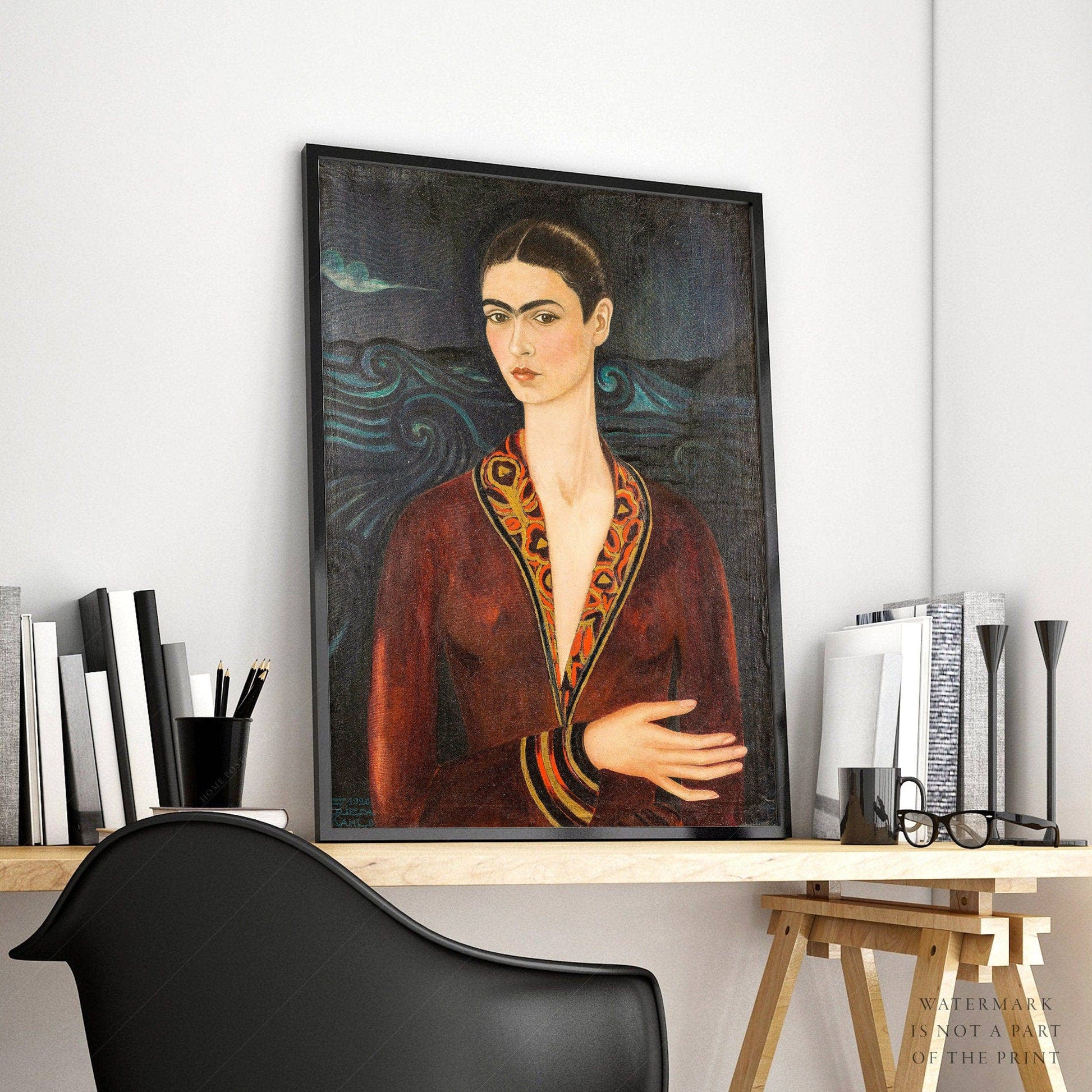 Frida Kahlo Poster, Velvet Dress Self-Portrait