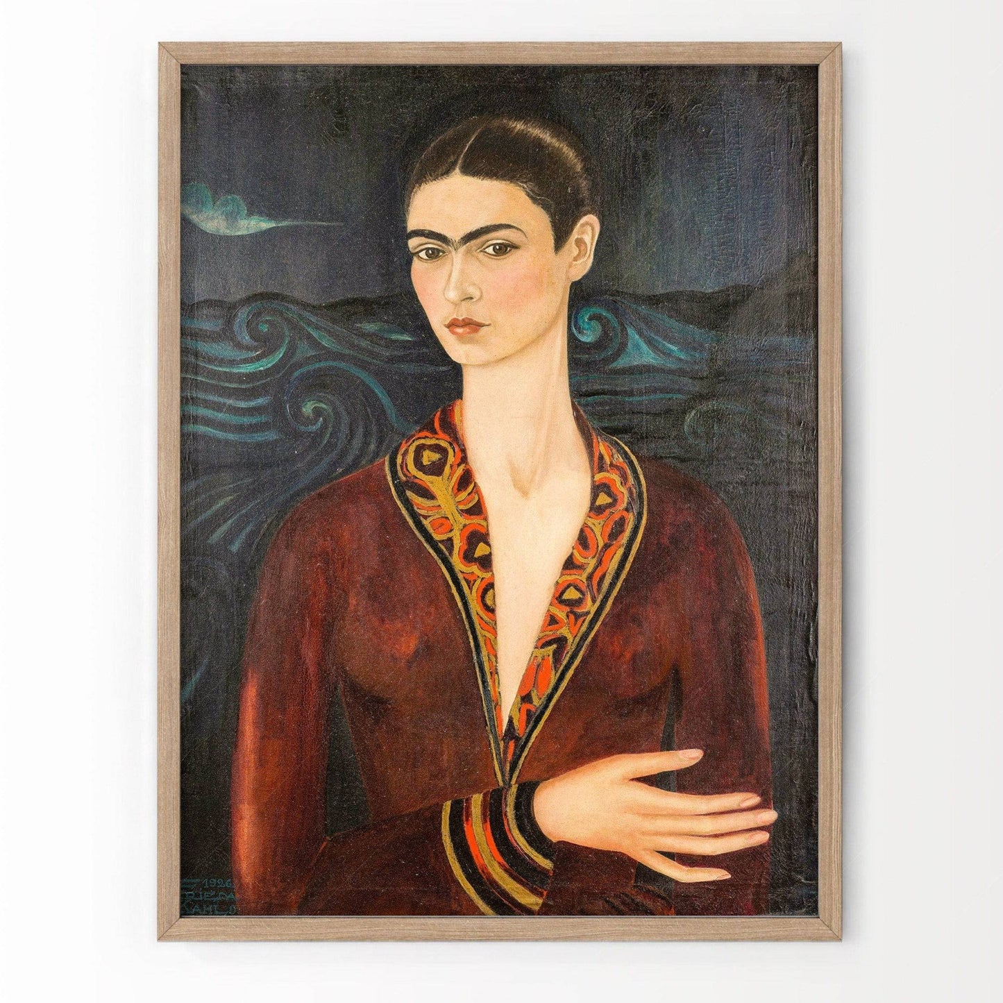 Frida Kahlo Poster, Velvet Dress Self-Portrait