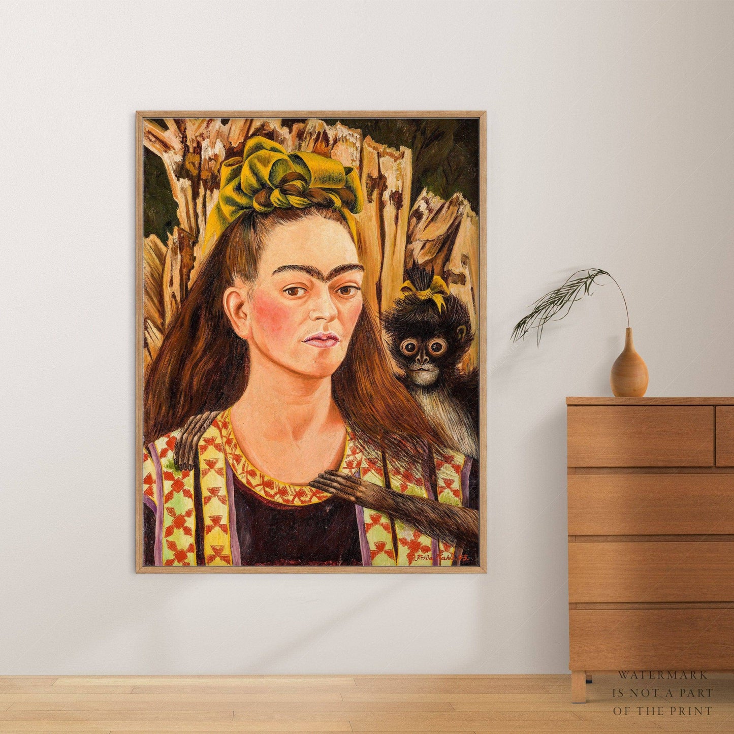 Frida Kahlo Print, Self-Portrait with Monkey