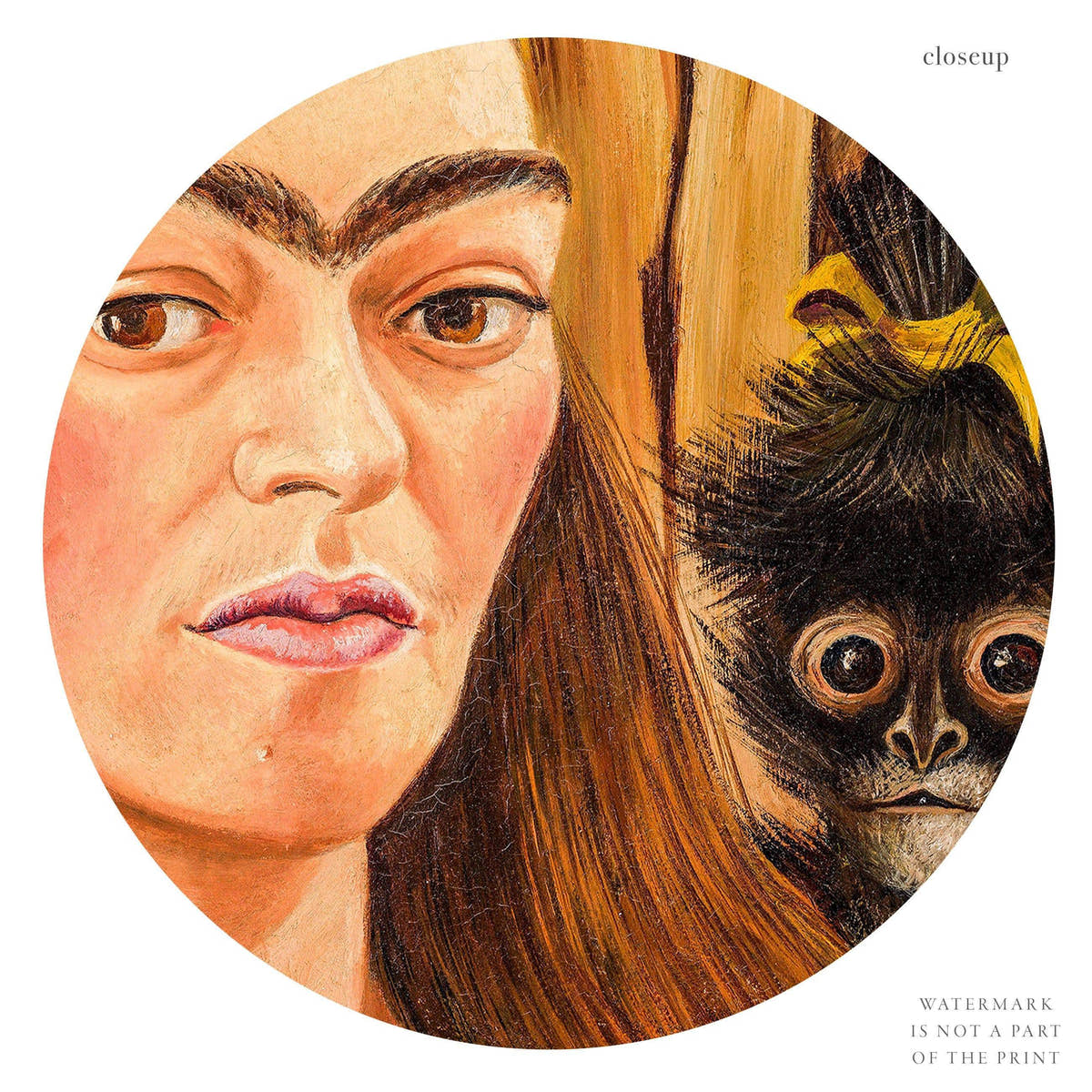 Frida Kahlo Print, Self-Portrait with Monkey