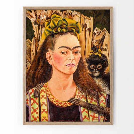 Frida Kahlo Print, Self-Portrait with Monkey