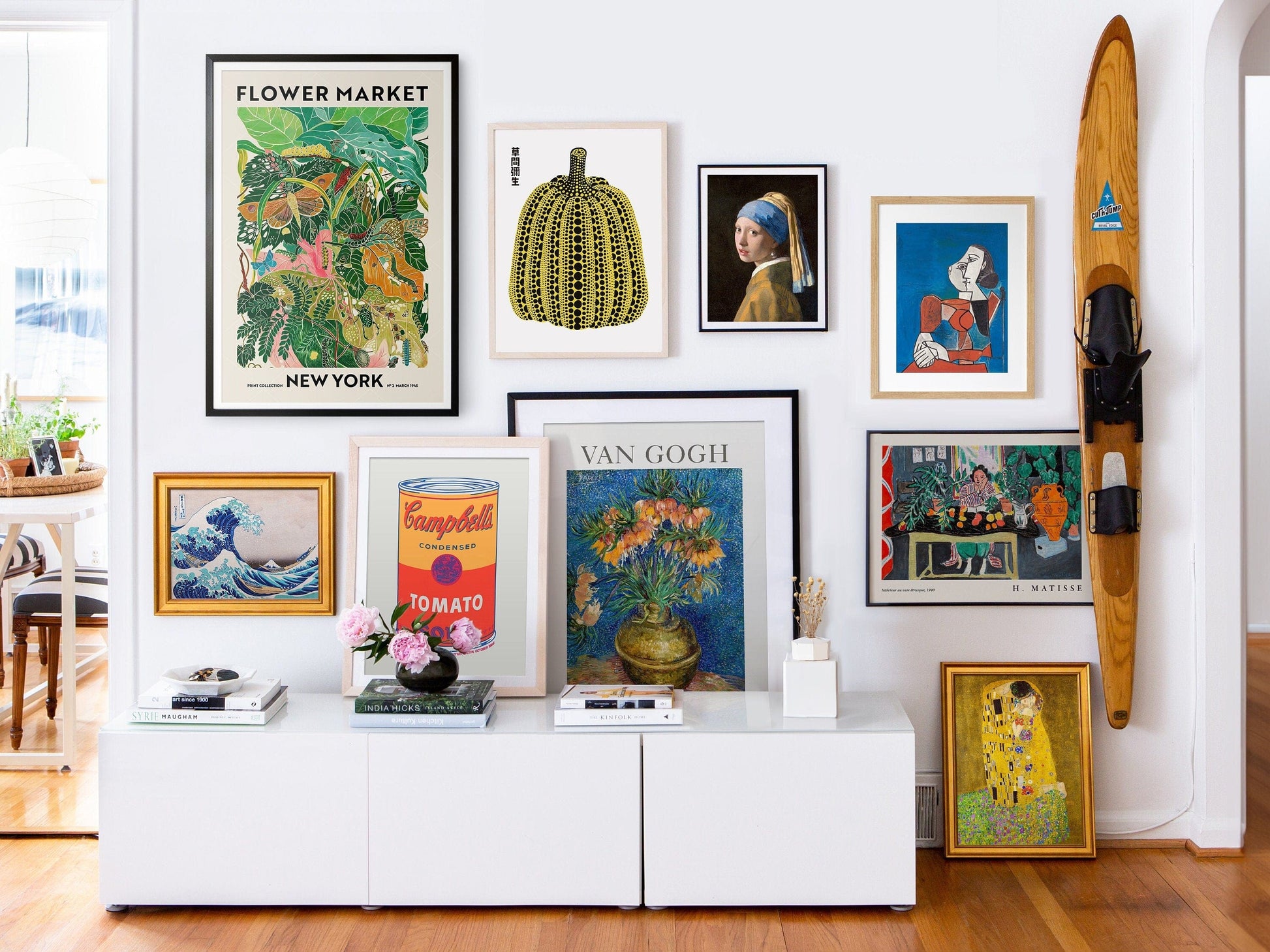 Gallery wall art, Set of 9 Posters, Famous artists