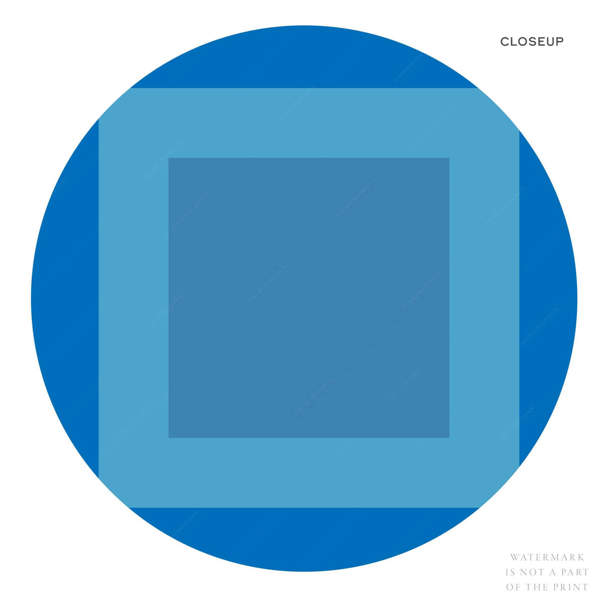 Geometric Wall Art, Shades of Blue , Modern poster