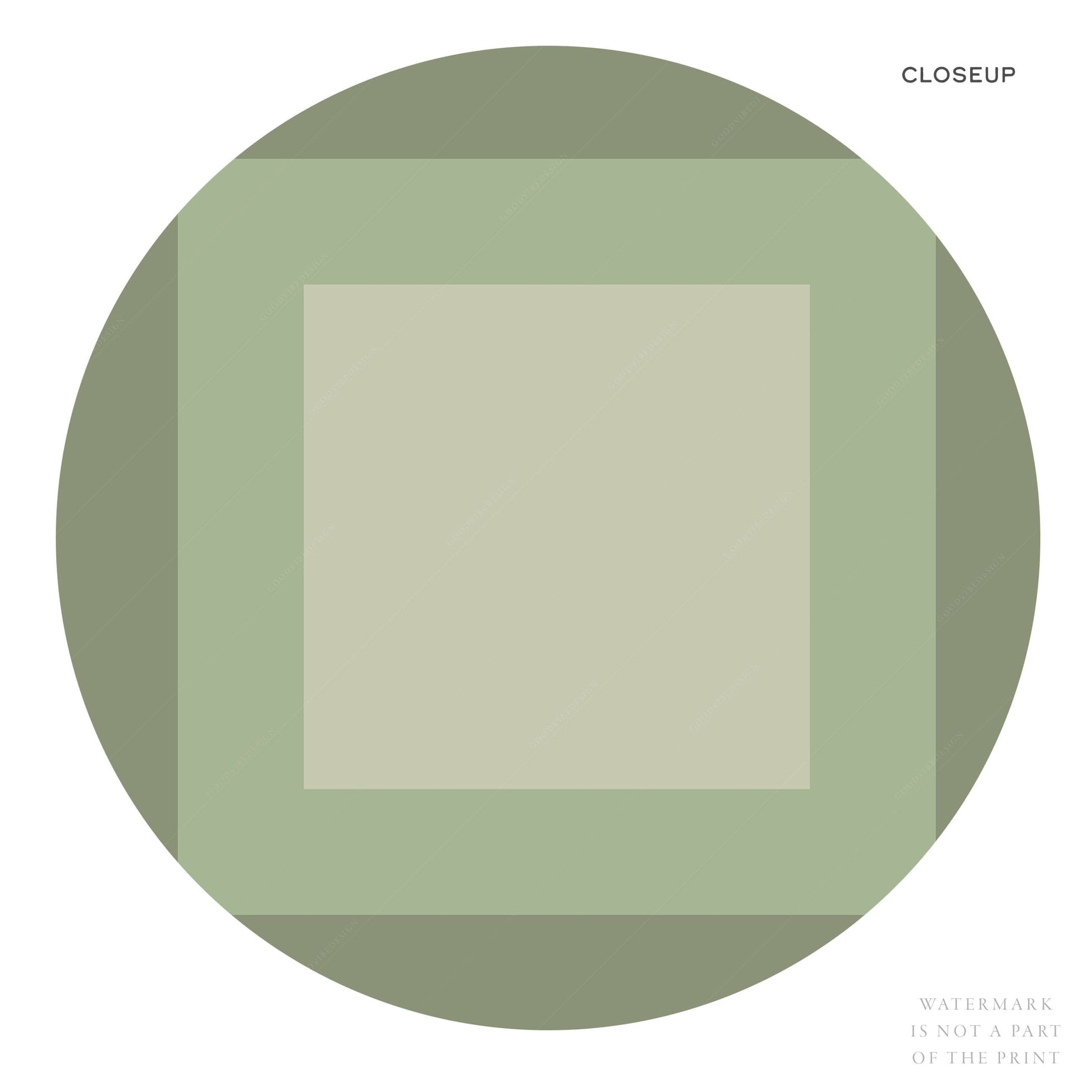 Geometric wall art, Shades of green, Modern poster