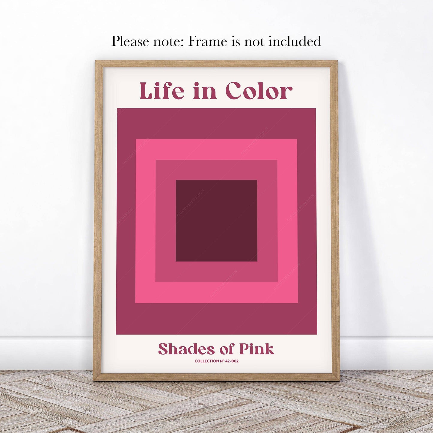 Geometric wall art, Shades of pink, Modern poster