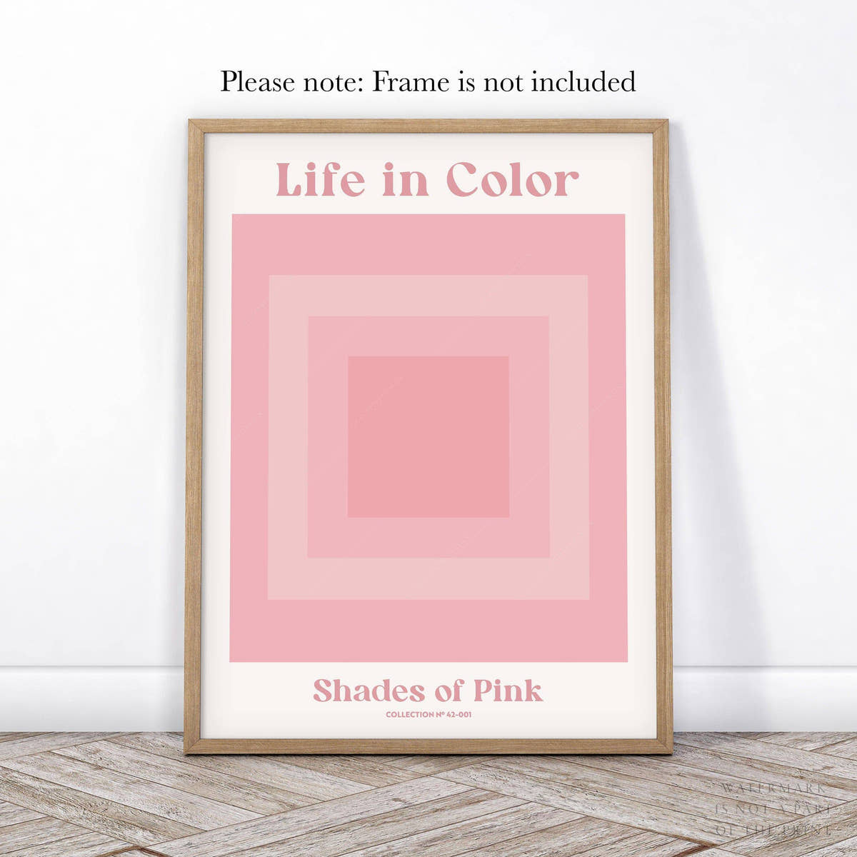 Geometric wall art, Shades of pink, Modern poster