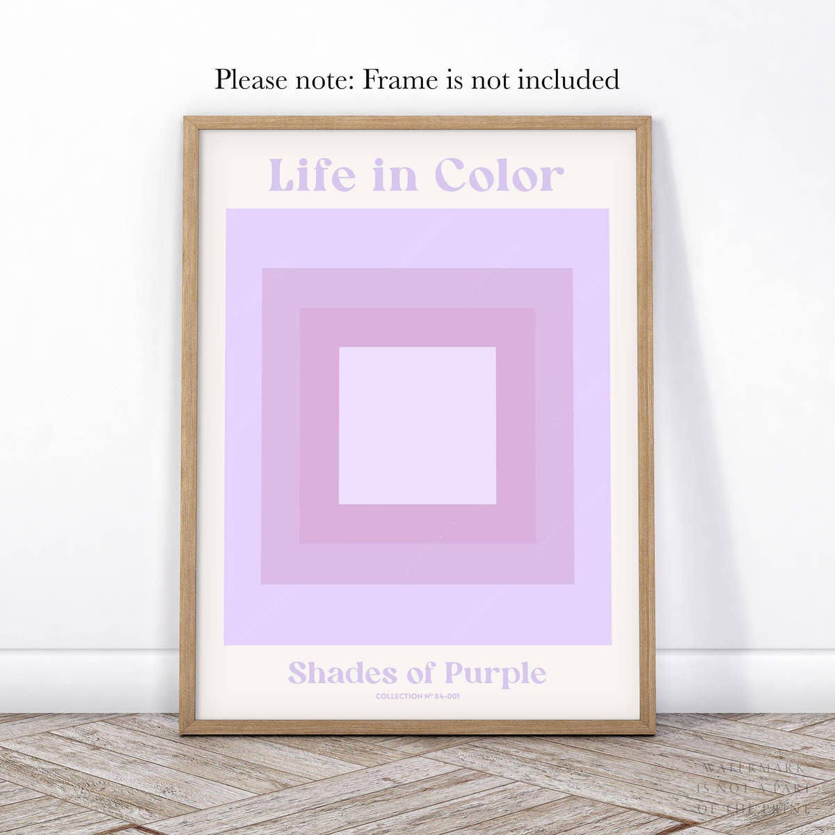 Geometric wall art, Shades of purple, Modern poster