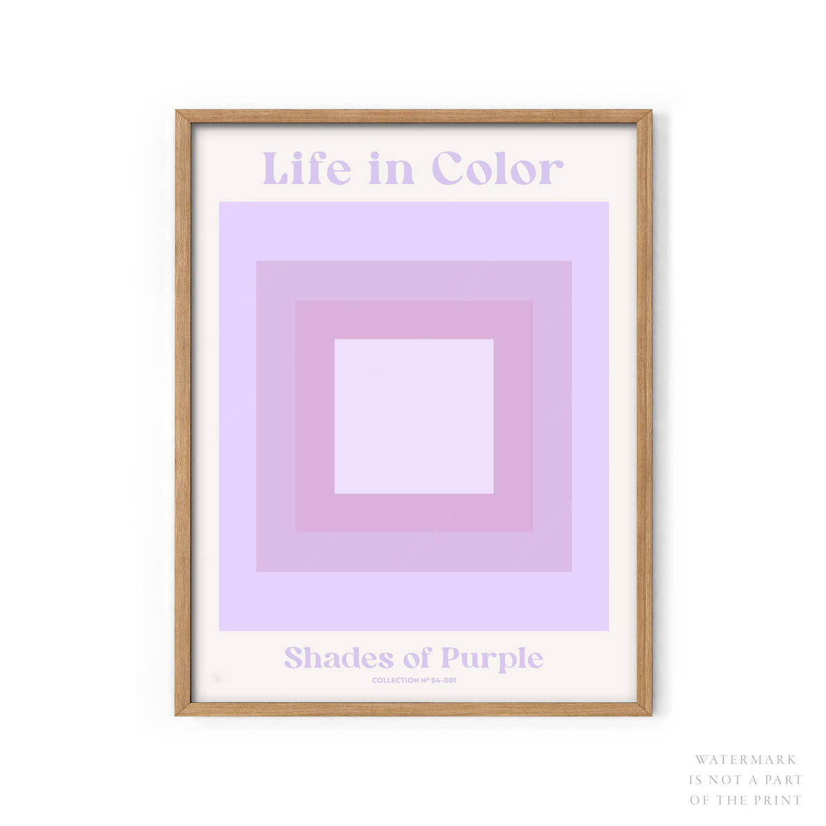 Geometric wall art, Shades of purple, Modern poster