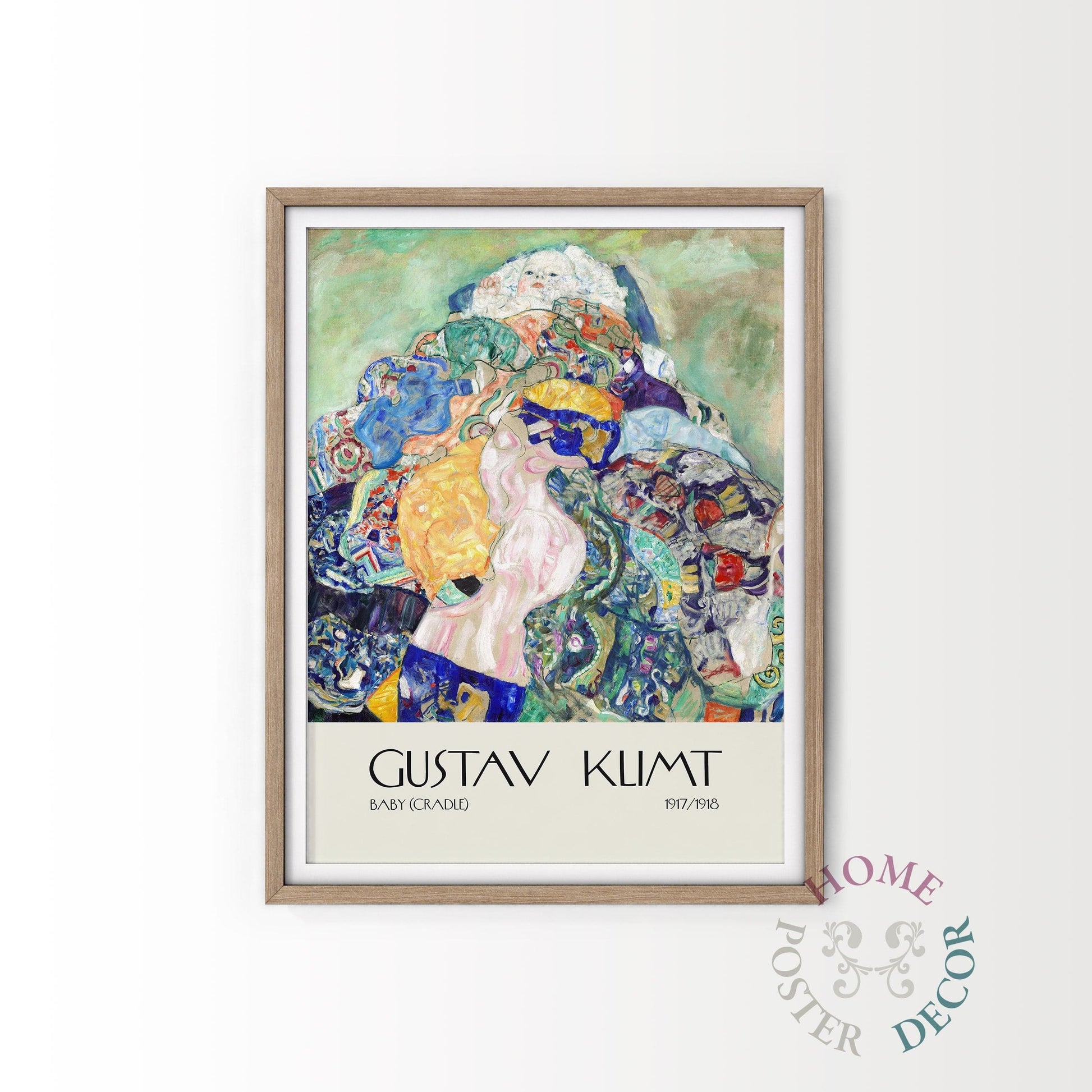 Gustav Klimt, Baby Cradle Print, Exhibition Poster, Fine Art Print