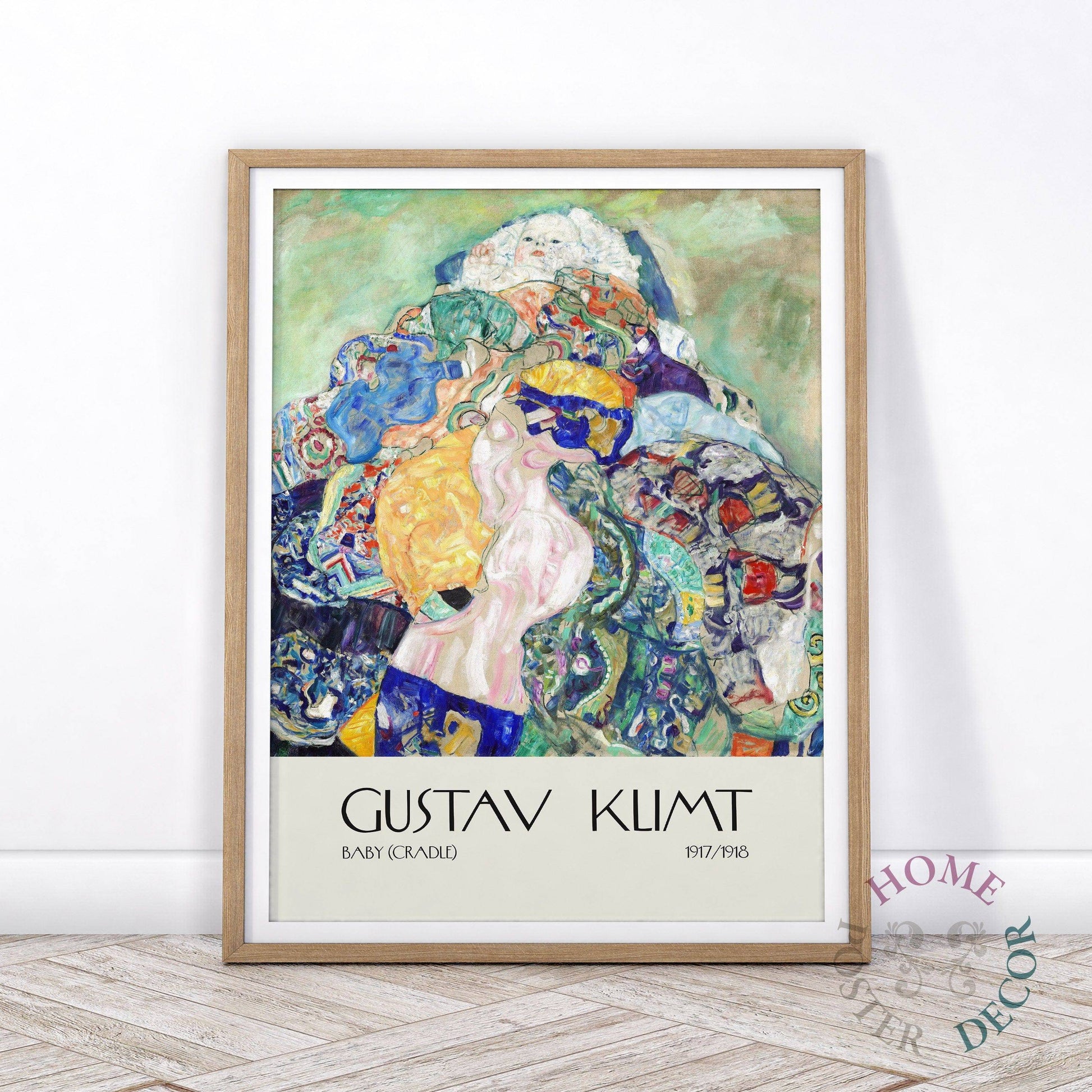 Gustav Klimt, Baby Cradle Print, Exhibition Poster, Fine Art Print