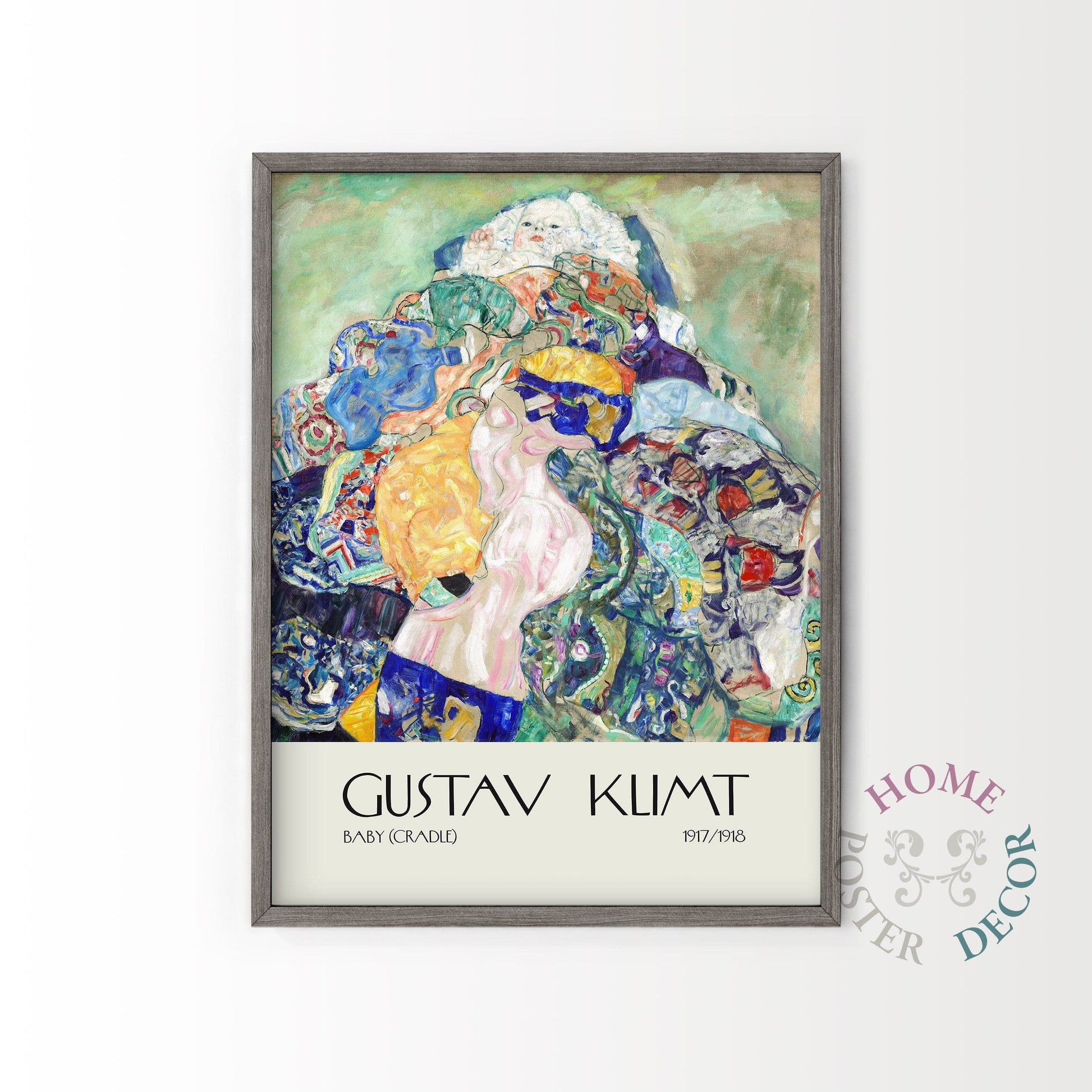 Gustav Klimt, Baby Cradle Print, Exhibition Poster, Fine Art Print