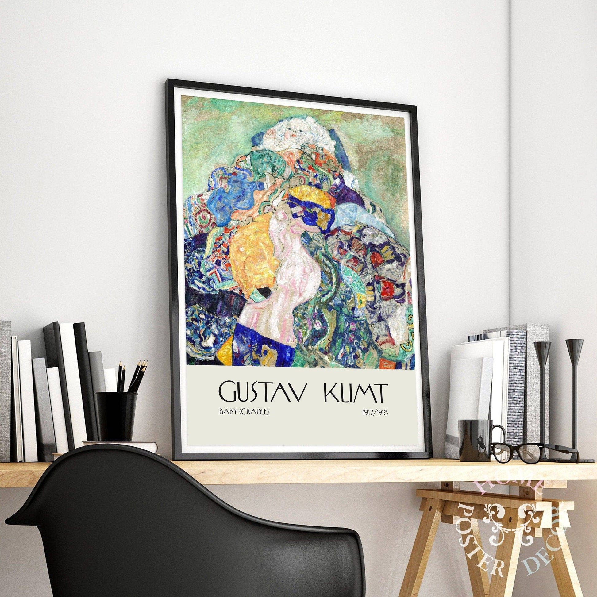 Gustav Klimt, Baby Cradle Print, Exhibition Poster, Fine Art Print