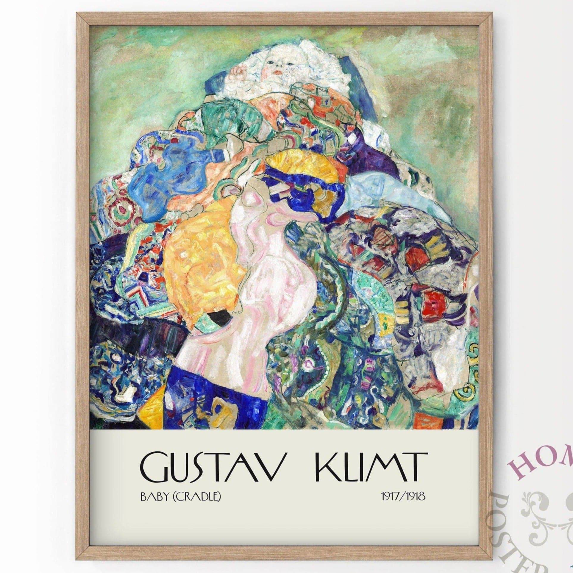 Gustav Klimt, Baby Cradle Print, Exhibition Poster, Fine Art Print