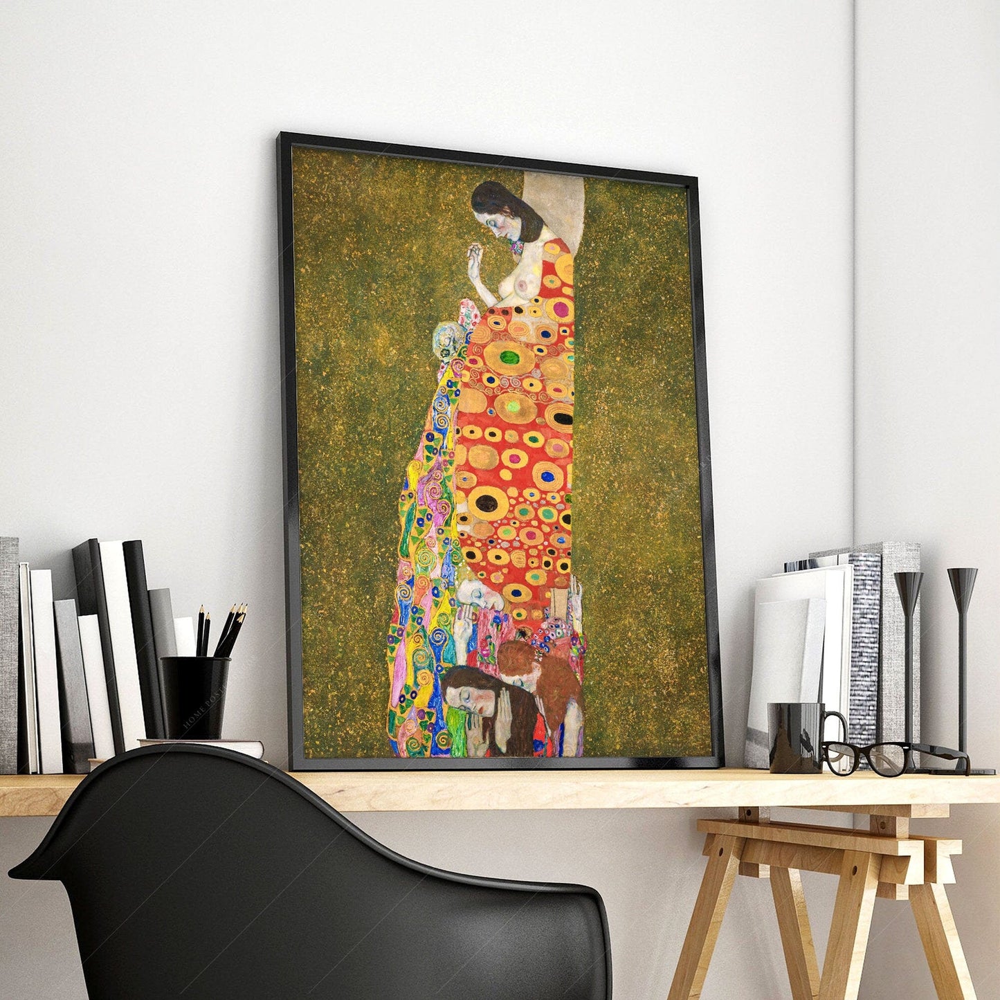 Gustav Klimt, Hope II Painting, Fine Art Print