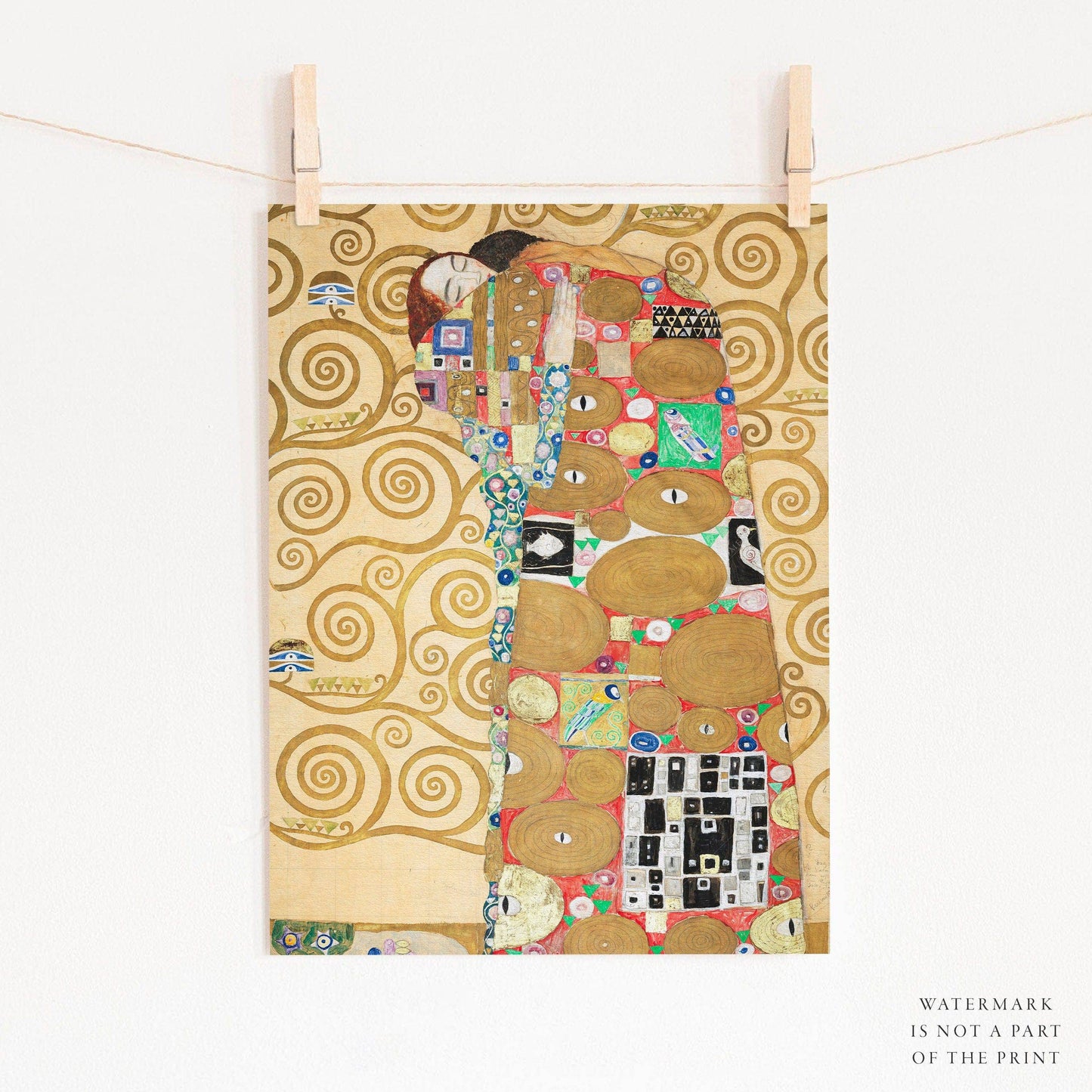 Gustav Klimt, Love Poster, Fine Art Print