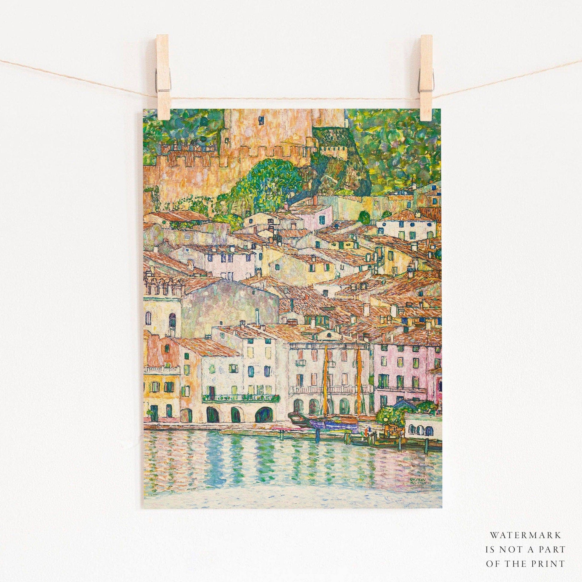 Gustav Klimt, Malcesine at Lake Garda Wall Art, Fine Art Print