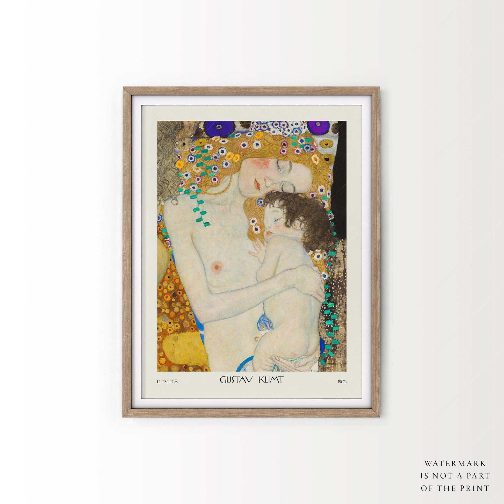 Gustav Klimt Poster, Mother and Child, Fine Art Print