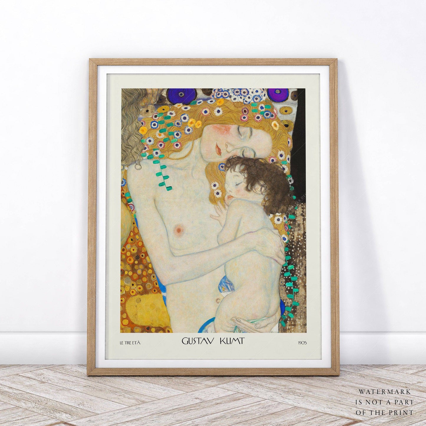 Gustav Klimt Poster, Mother and Child, Fine Art Print