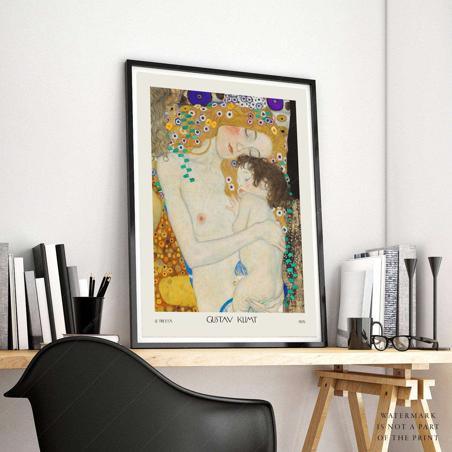 Gustav Klimt Poster, Mother and Child, Fine Art Print