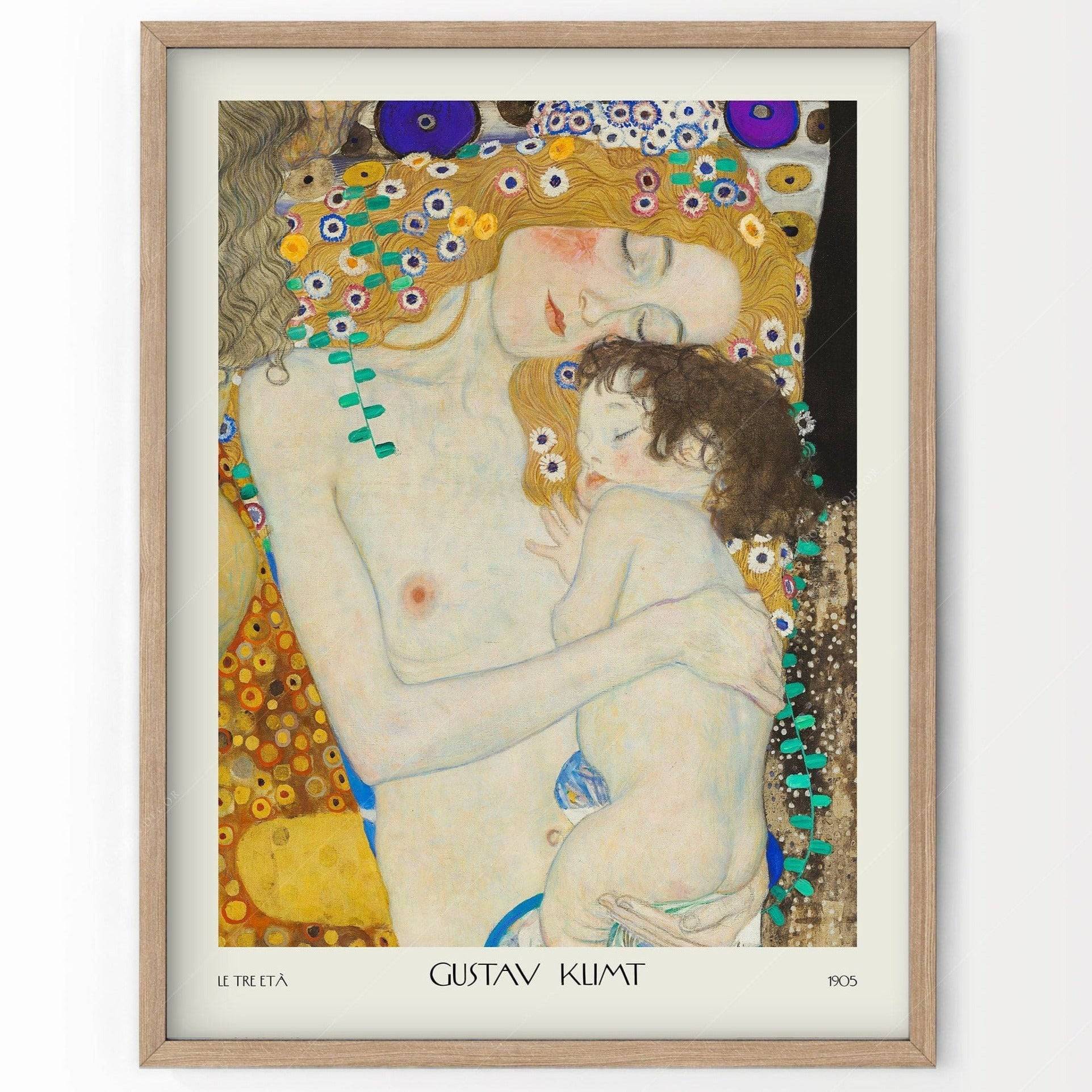 Gustav Klimt Poster, Mother and Child, Fine Art Print