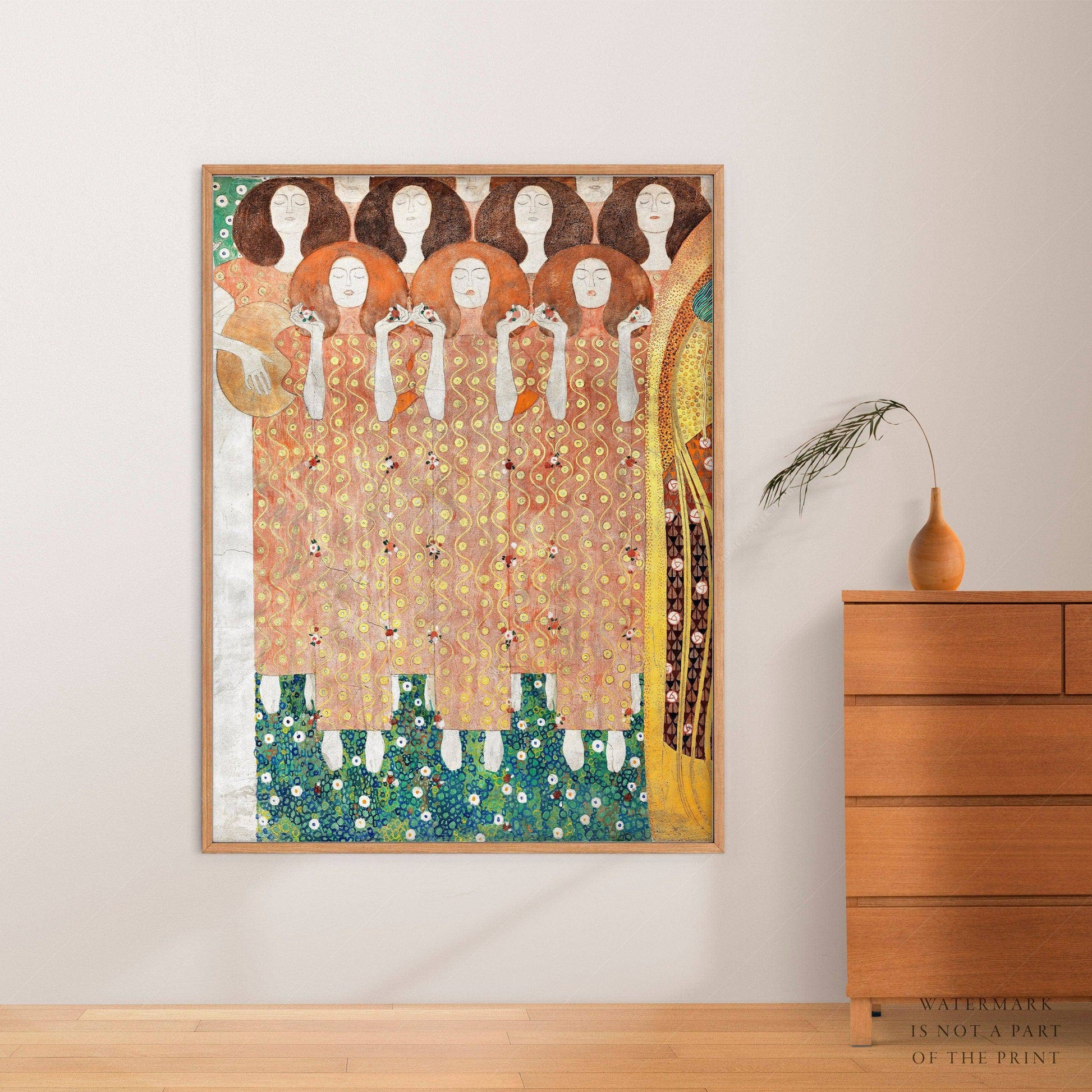 Gustav Klimt Print, Beethoven Frieze Poster, Fine Art Print