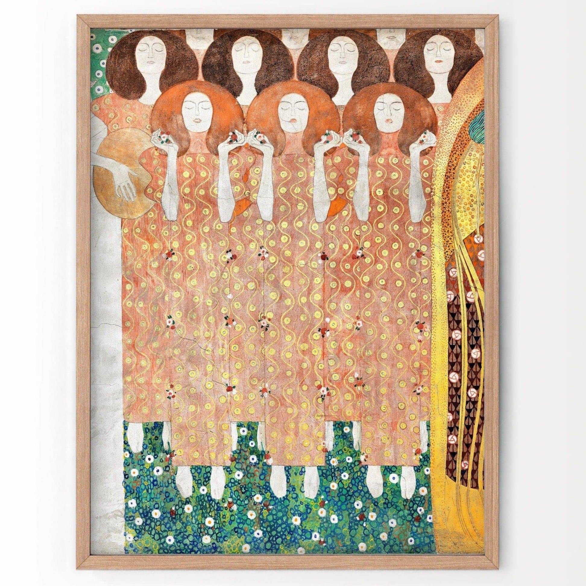 Gustav Klimt Print, Beethoven Frieze Poster, Fine Art Print