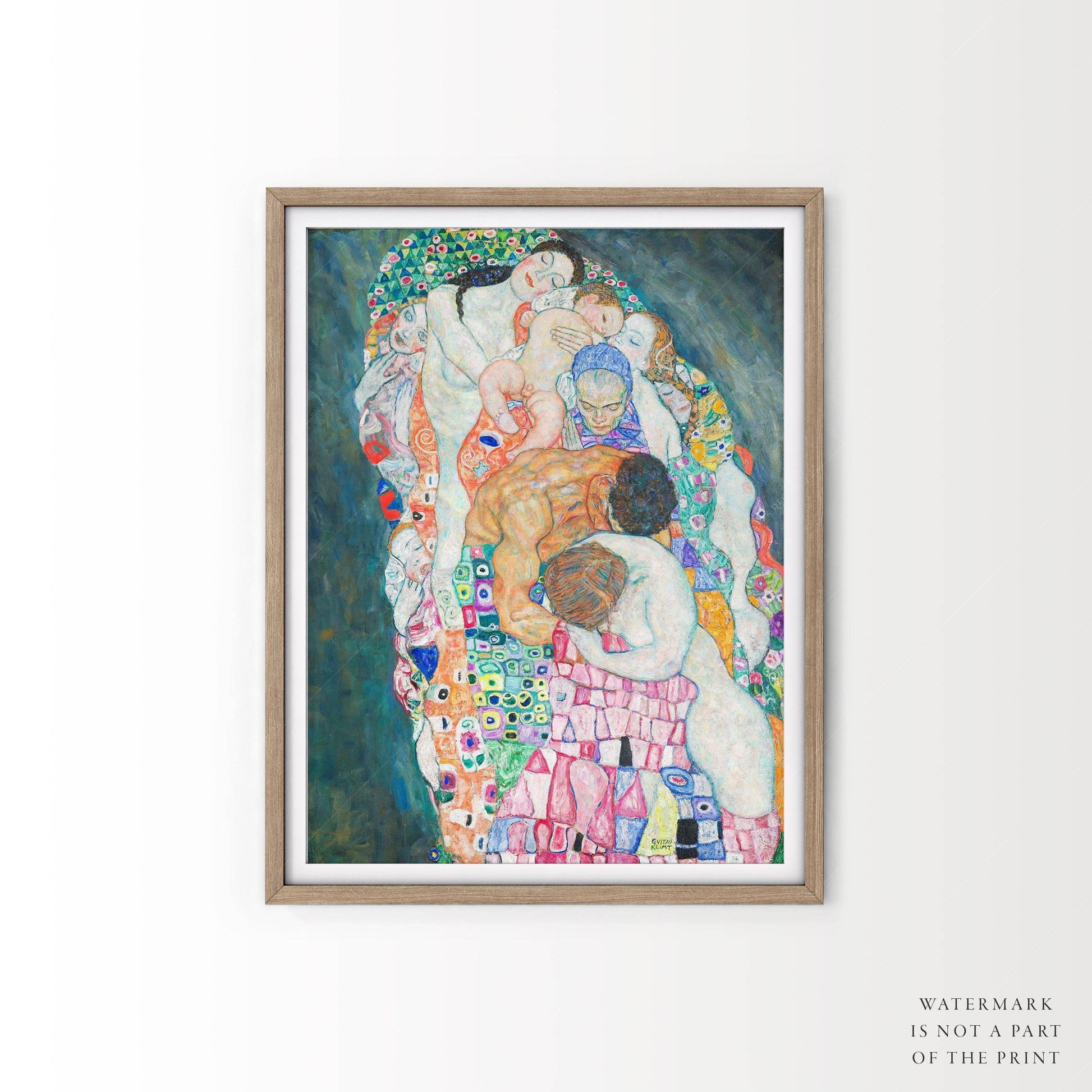 Gustav Klimt Print, Death and Life Painting, Fine Art Print