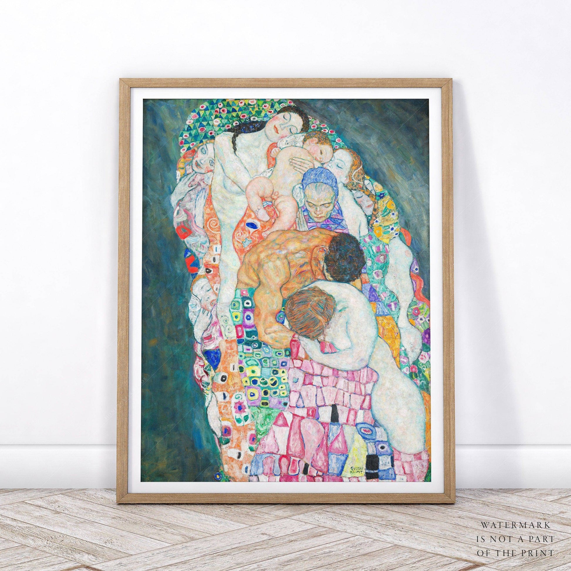 Gustav Klimt Print, Death and Life Painting, Fine Art Print