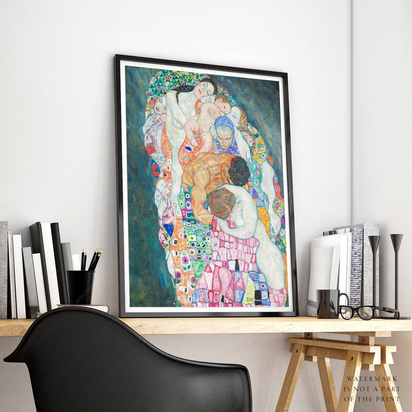 Gustav Klimt Print, Death and Life Painting, Fine Art Print