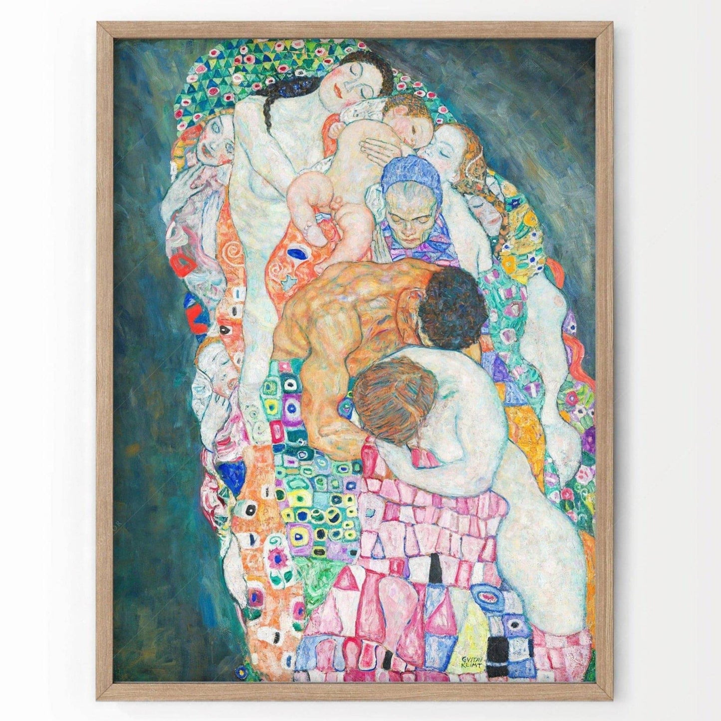 Gustav Klimt Print, Death and Life Painting, Fine Art Print