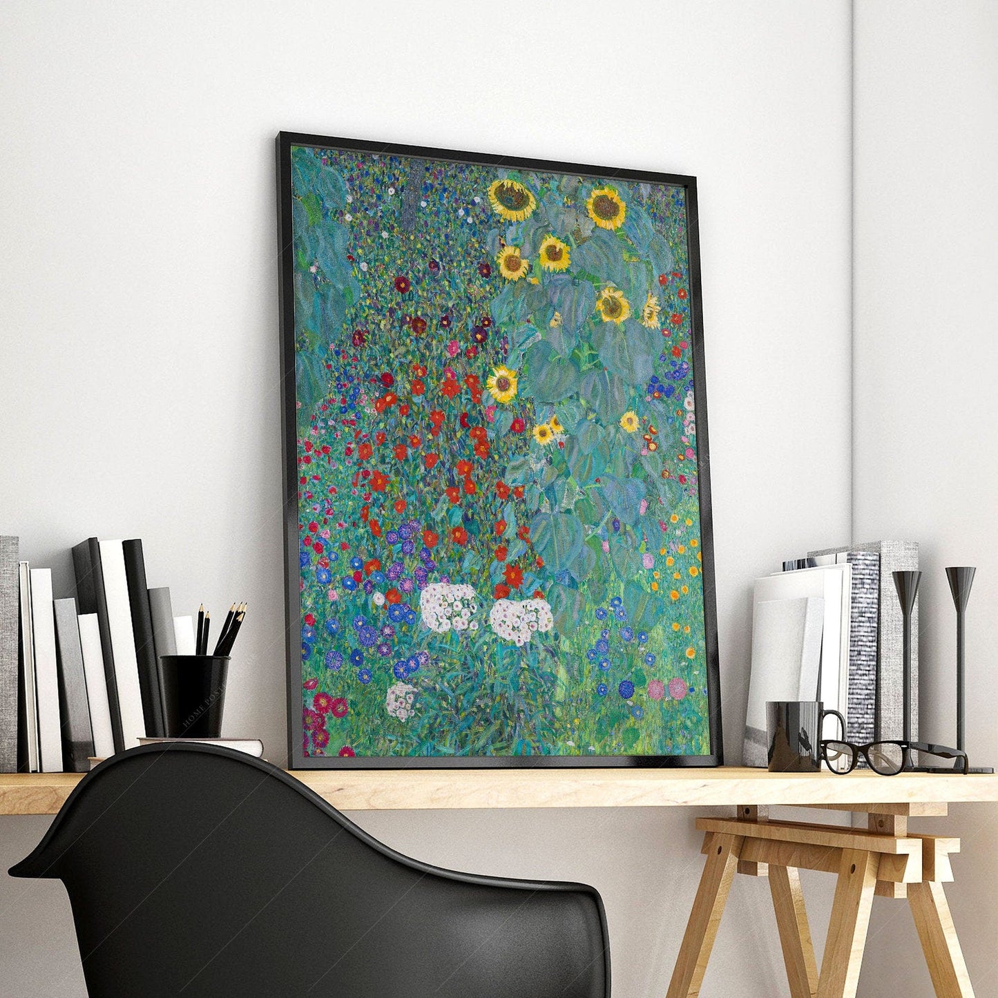 Gustav Klimt, Sunflower Painting, Fine Art Print