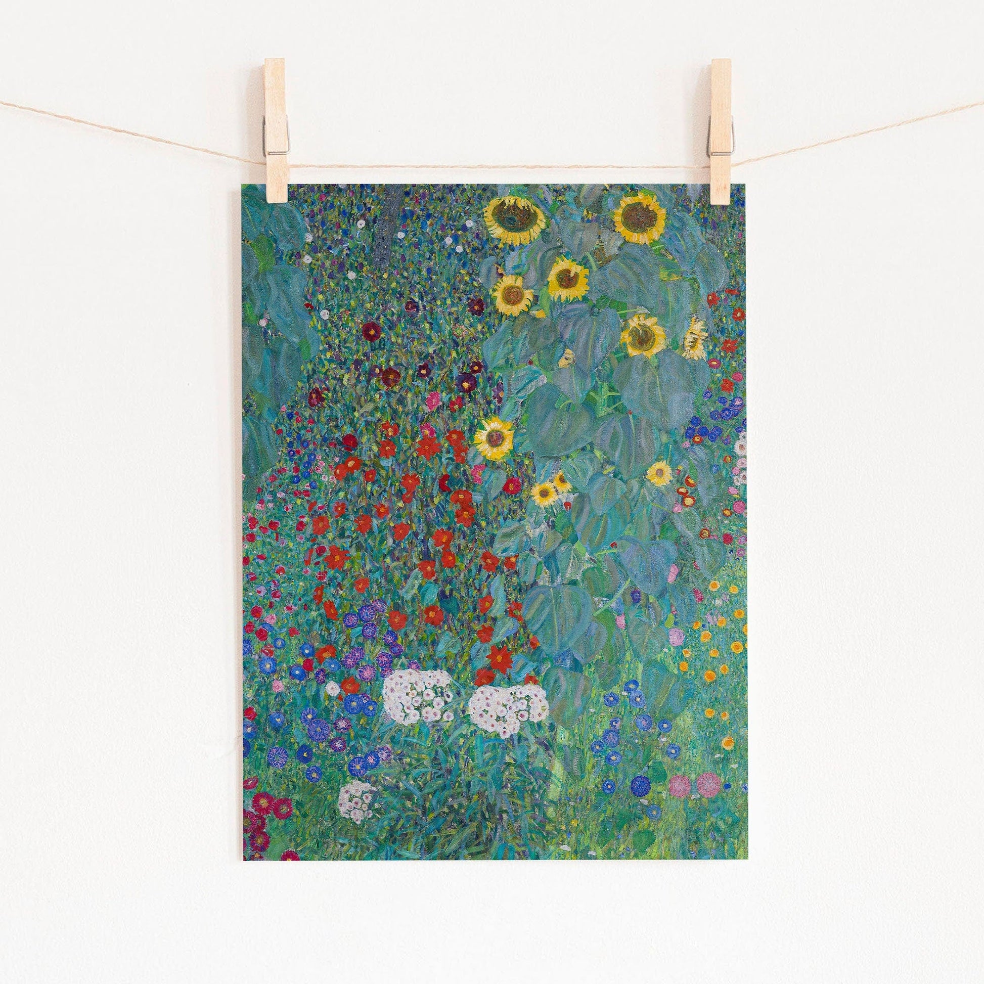 Gustav Klimt, Sunflower Painting, Fine Art Print