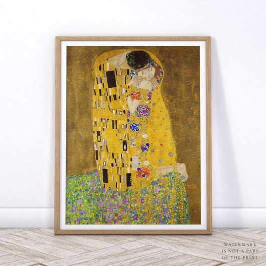 Gustav Klimt, The Kiss, Fine Art Print