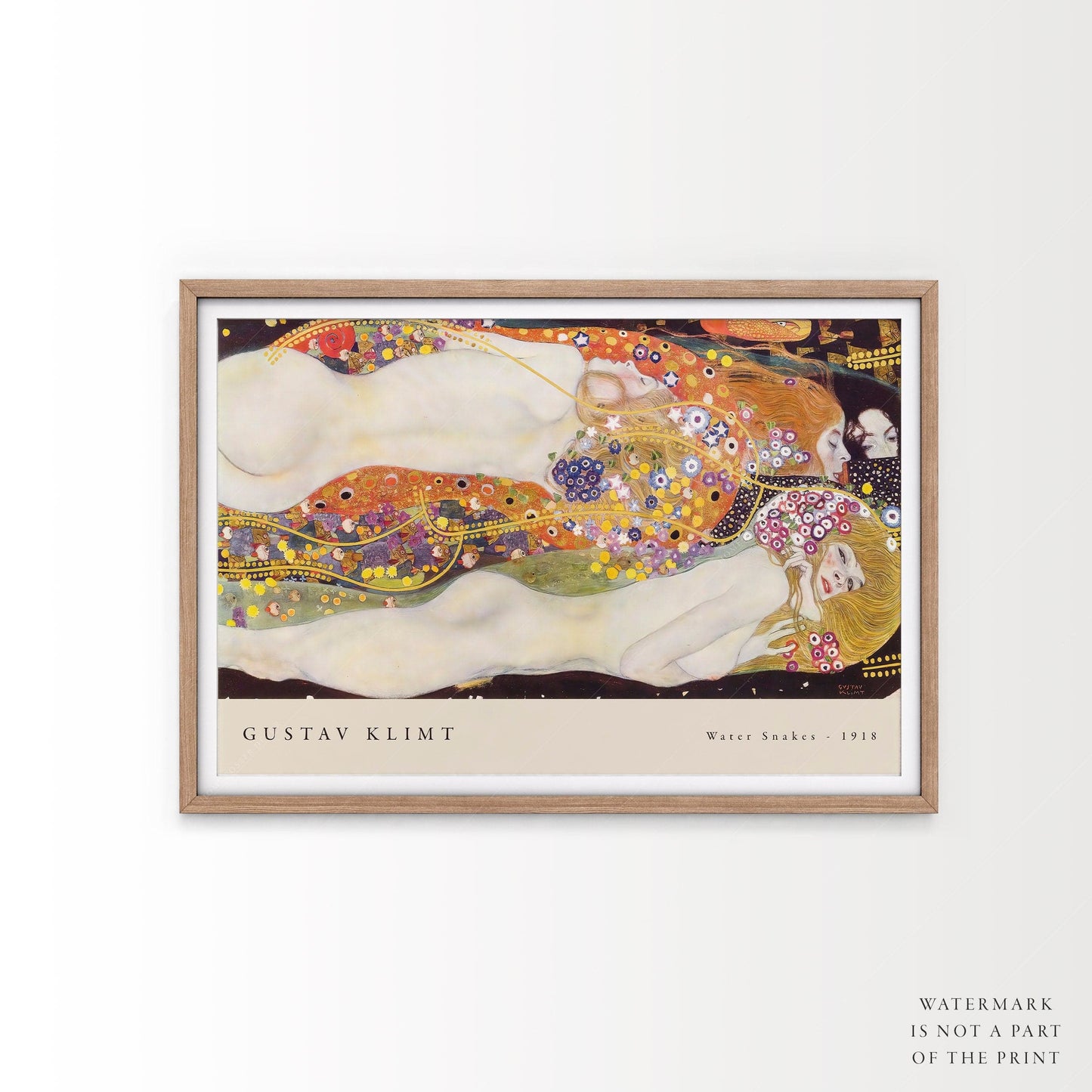 Gustav Klimt, Water Snakes Poster, Fine Art Print