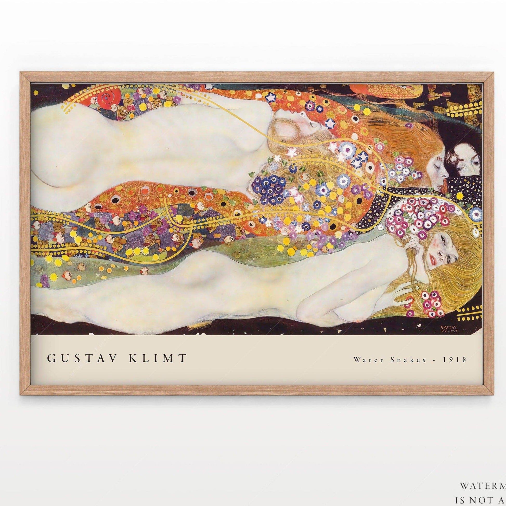 Gustav Klimt, Water Snakes Poster, Fine Art Print