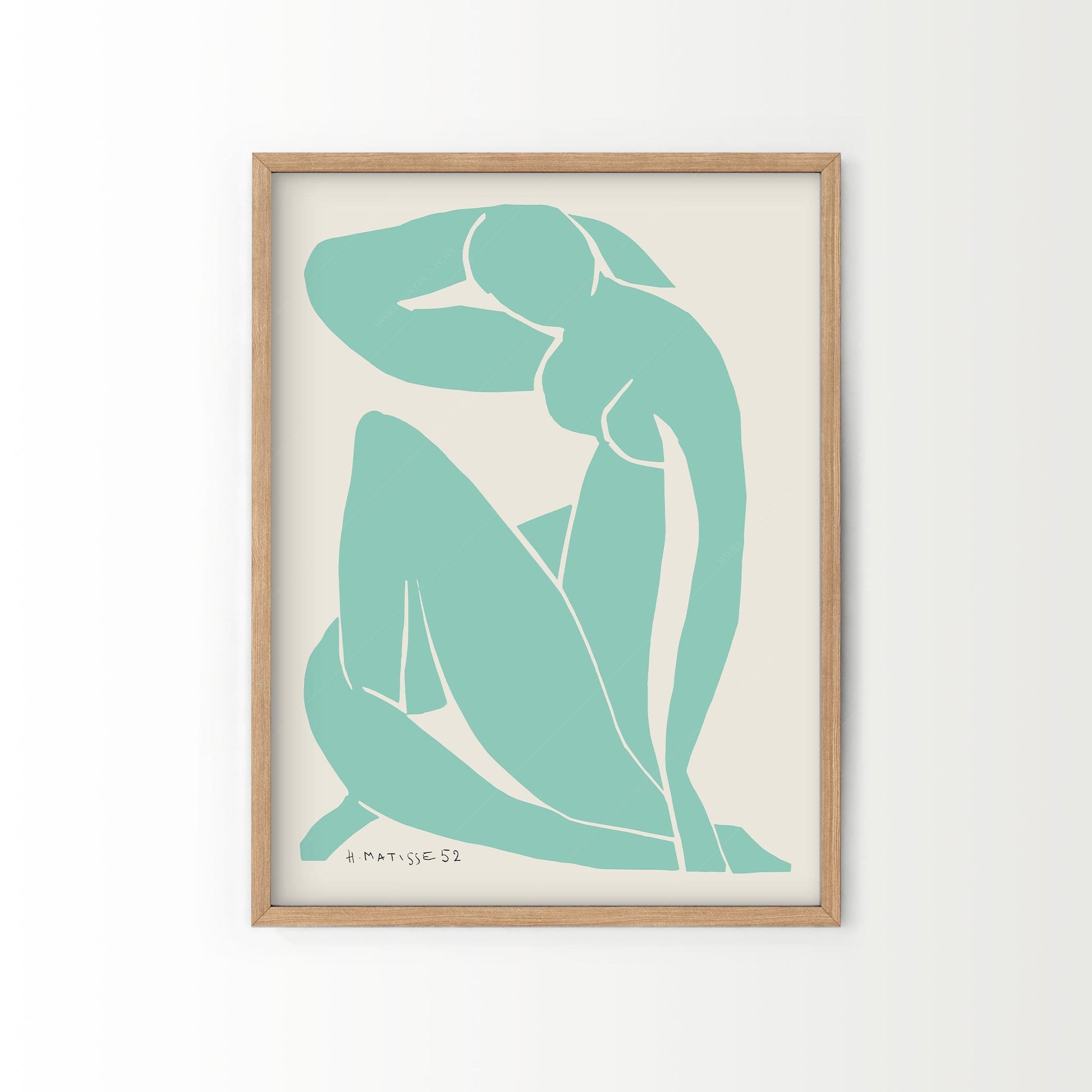 Henri Matisse, 2 Pieces Wall Art, Turquoise Color