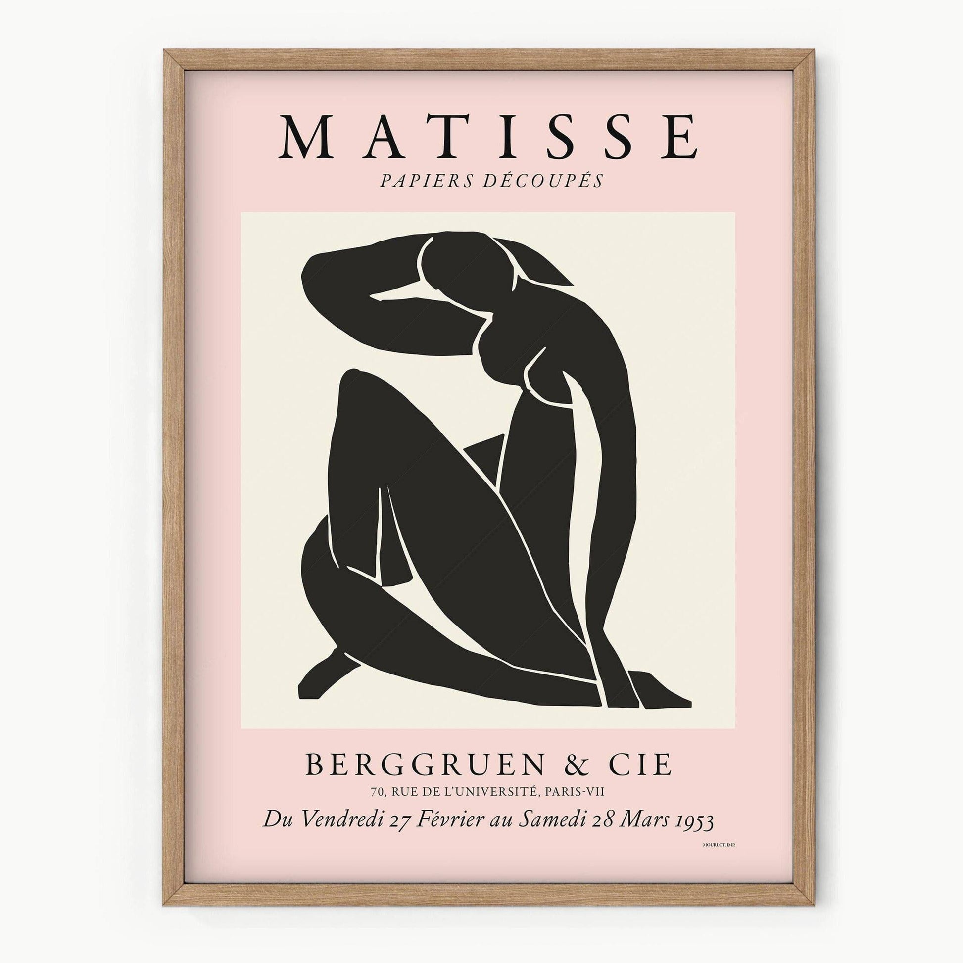 Henri Matisse, Blue Figure in Black and Light-Pink, Modern Wall Art