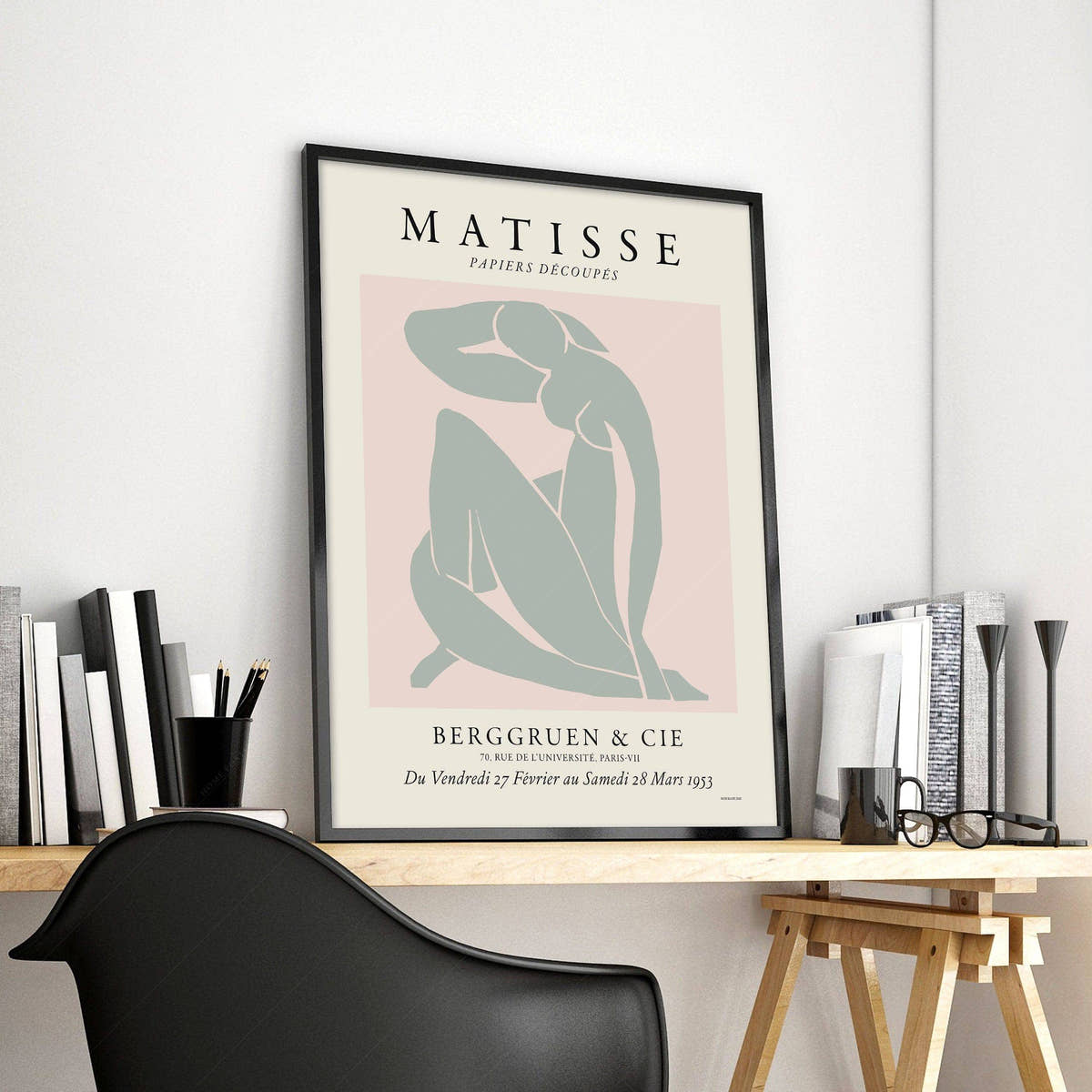 Henri Matisse, Blue Figure in Grey and Light-Pink, Modern Wall Art