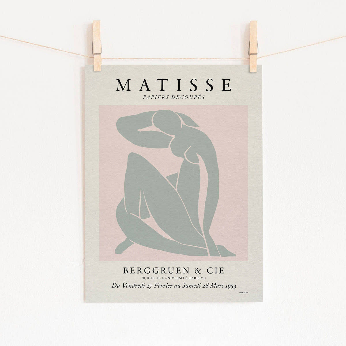 Henri Matisse, Blue Figure in Grey and Light-Pink, Modern Wall Art