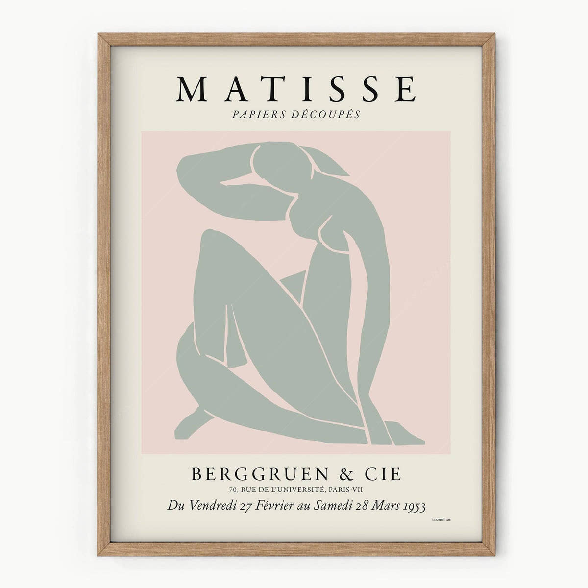 Henri Matisse, Blue Figure in Grey and Light-Pink, Modern Wall Art