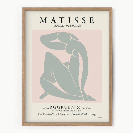 Henri Matisse, Blue Figure in Grey and Light-Pink, Modern Wall Art