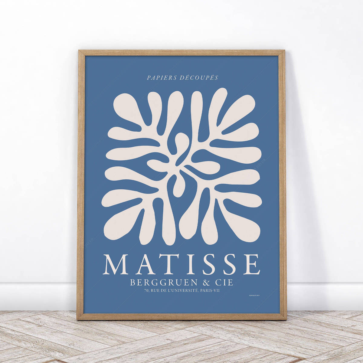 Henri Matisse, Coral Print, Exhibition poster, Blue