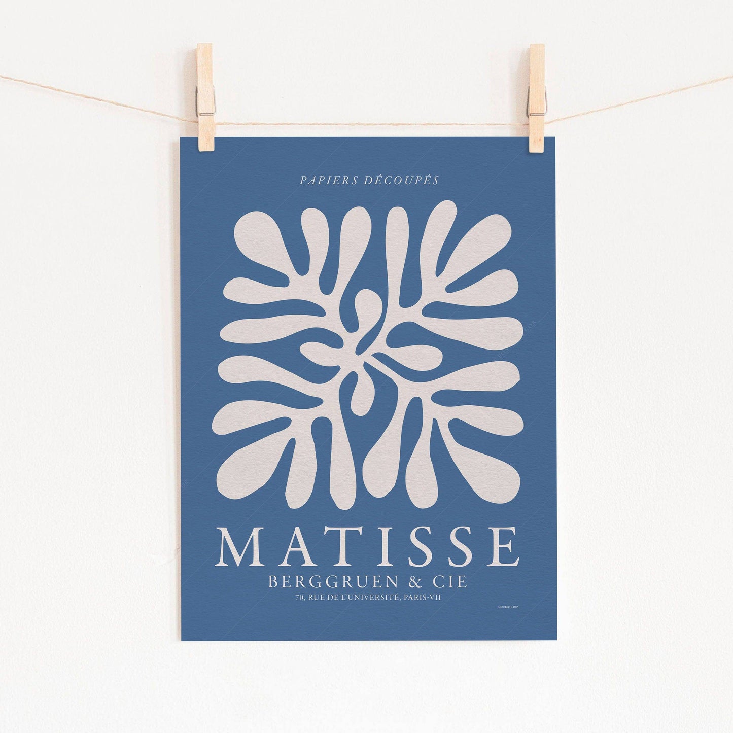 Henri Matisse, Coral Print, Exhibition poster, Blue