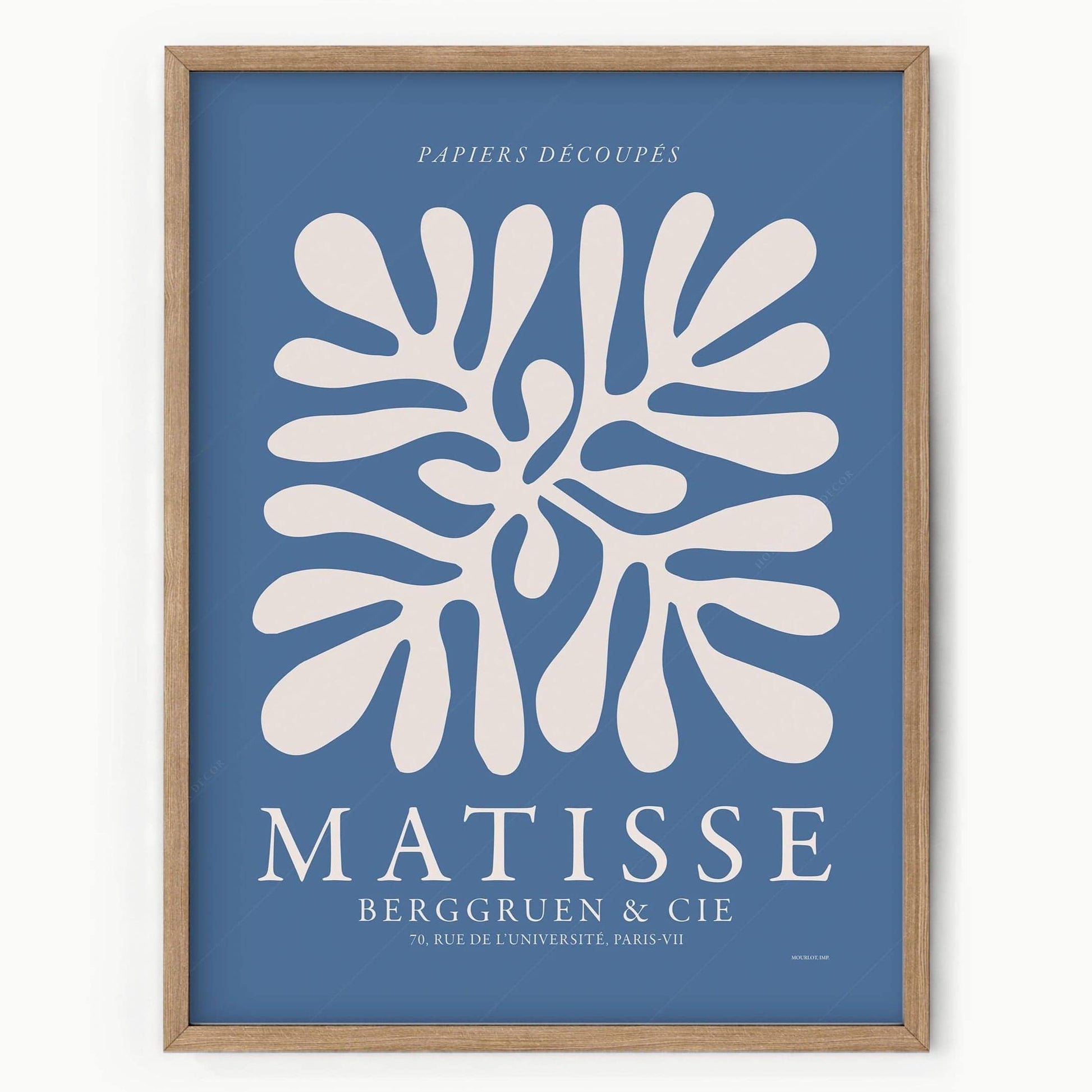 Henri Matisse, Coral Print, Exhibition poster, Blue