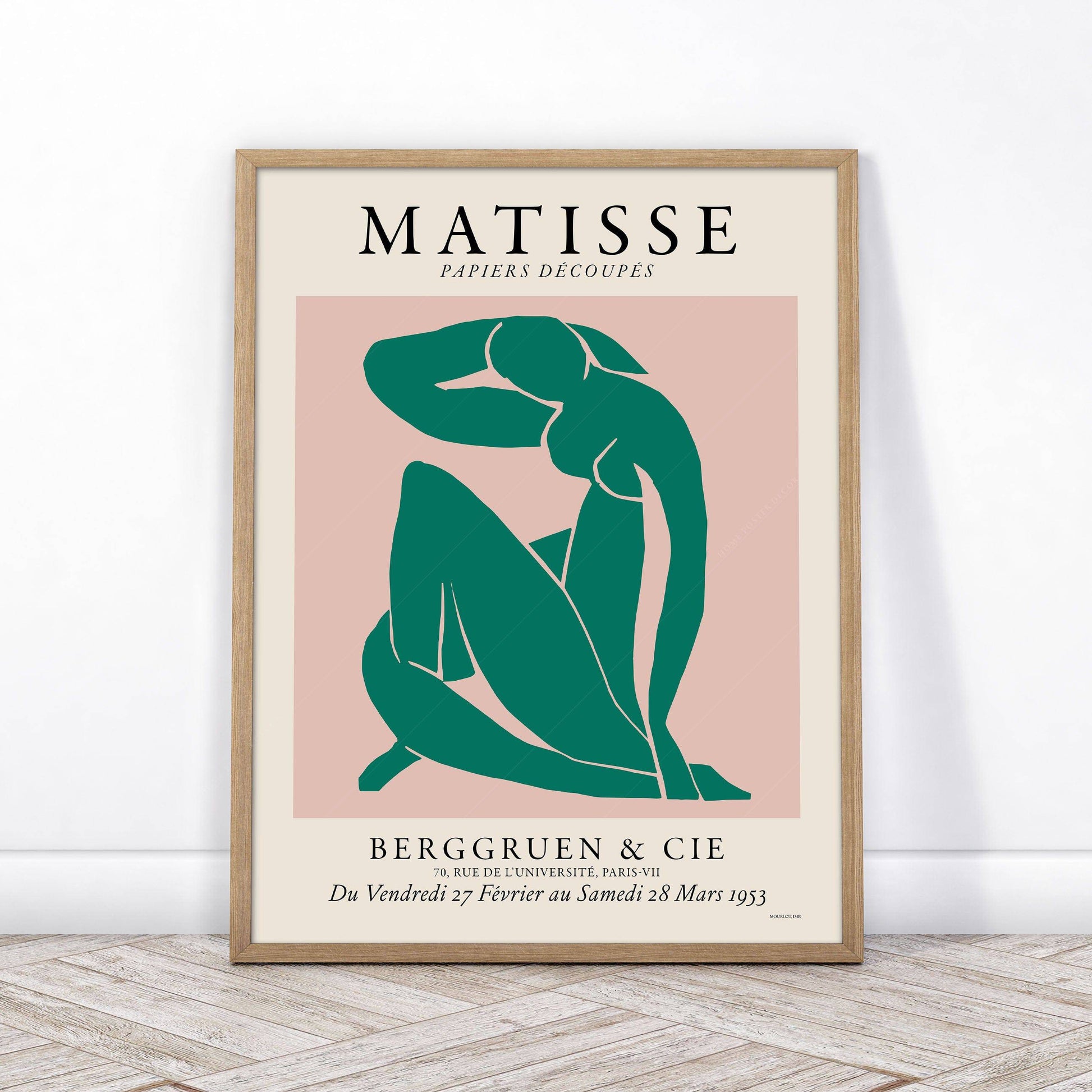 Henri Matisse, Female portrait in Vivid Green and Light Pink, Wall Decor