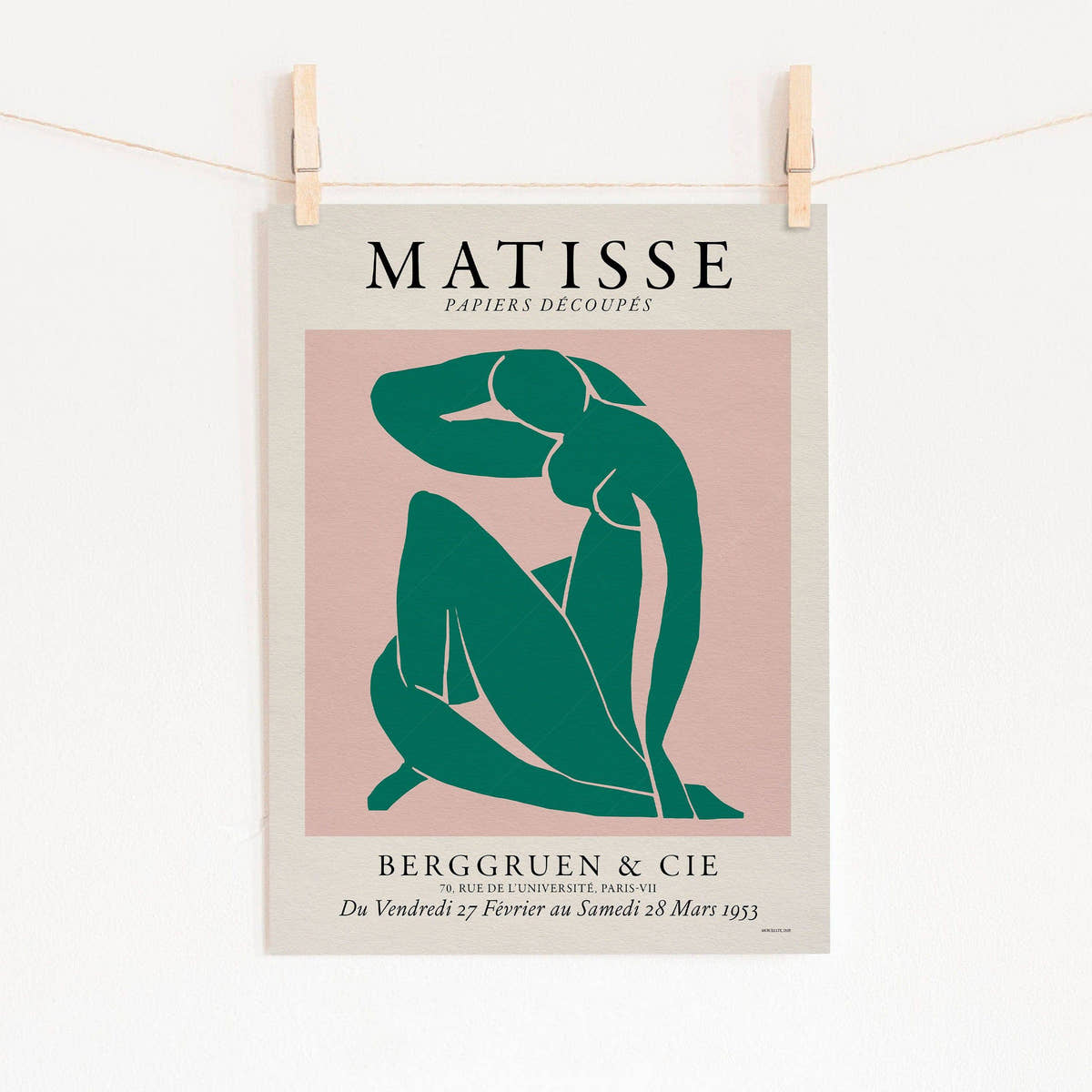 Henri Matisse, Female portrait in Vivid Green and Light Pink, Wall Decor